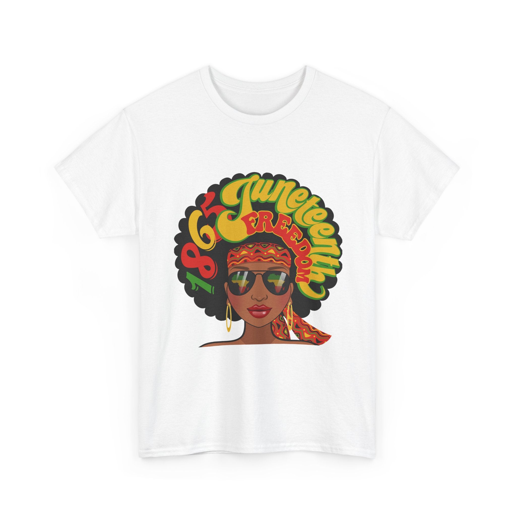 Juneteenth Afro Retro '60s Queen Tee – Vintage Black Girl Magic Graphic T-Shirt