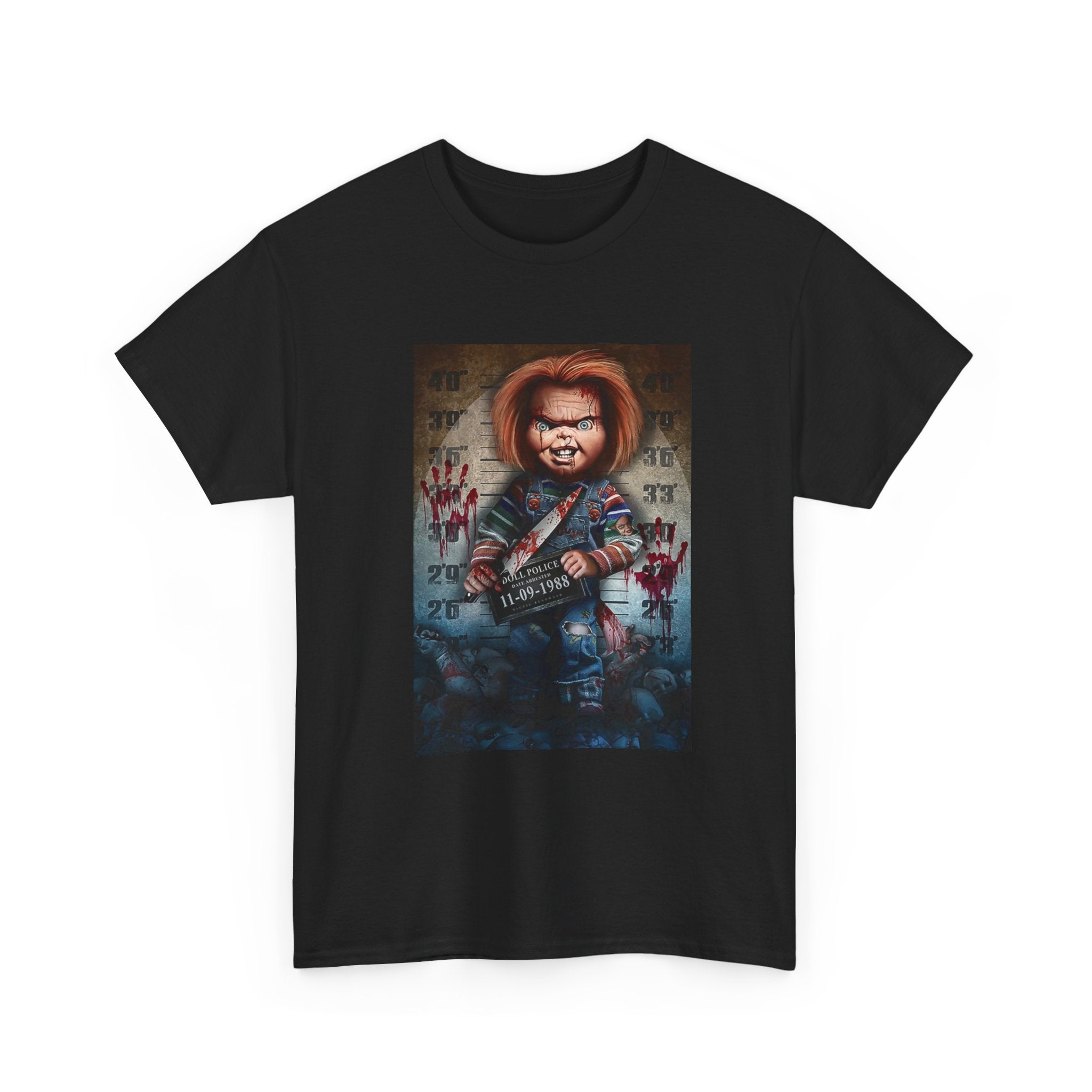 Horror Doll Graphic T‑Shirt — Creepy Chucky Style Slayer Tee