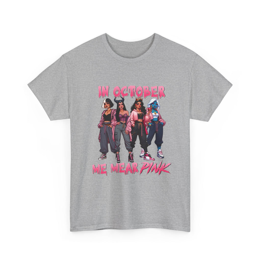 In October We Wear Pink T-Shirt — Breast Cancer Awareness Graphic Tee