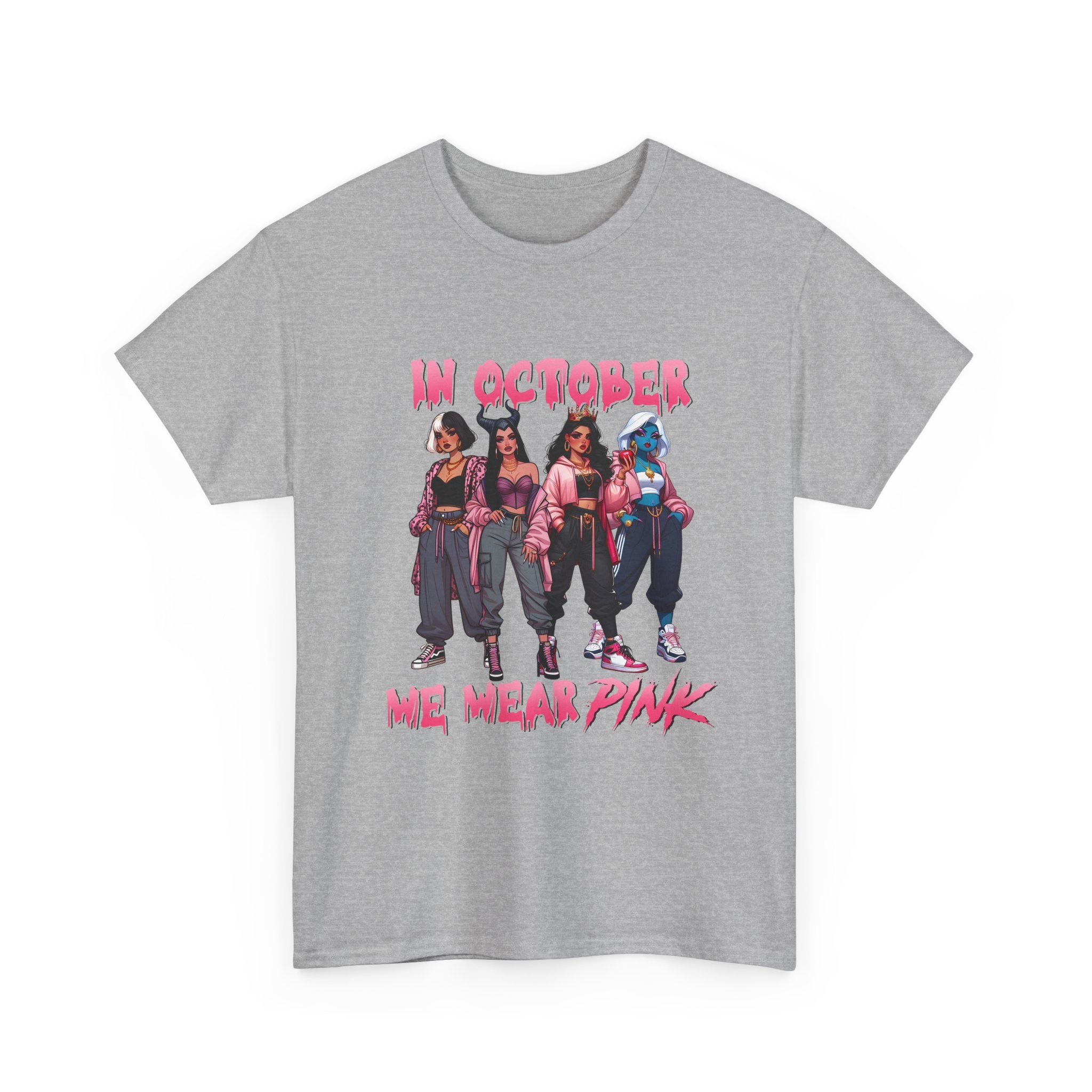 In October We Wear Pink T-Shirt — Breast Cancer Awareness Graphic Tee