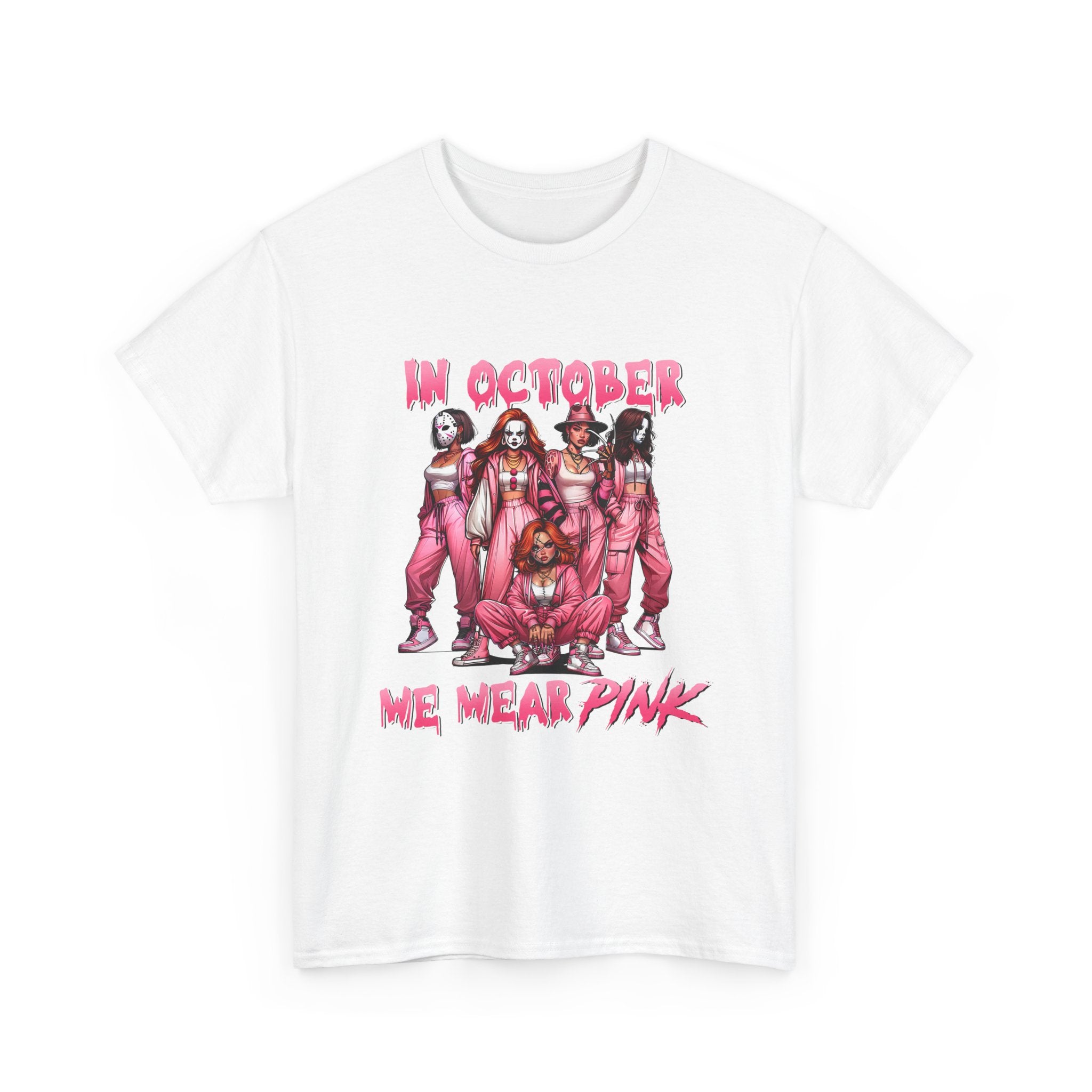Breast Cancer Awareness T-Shirt — "In October We Wear Pink" Graphic Tee
