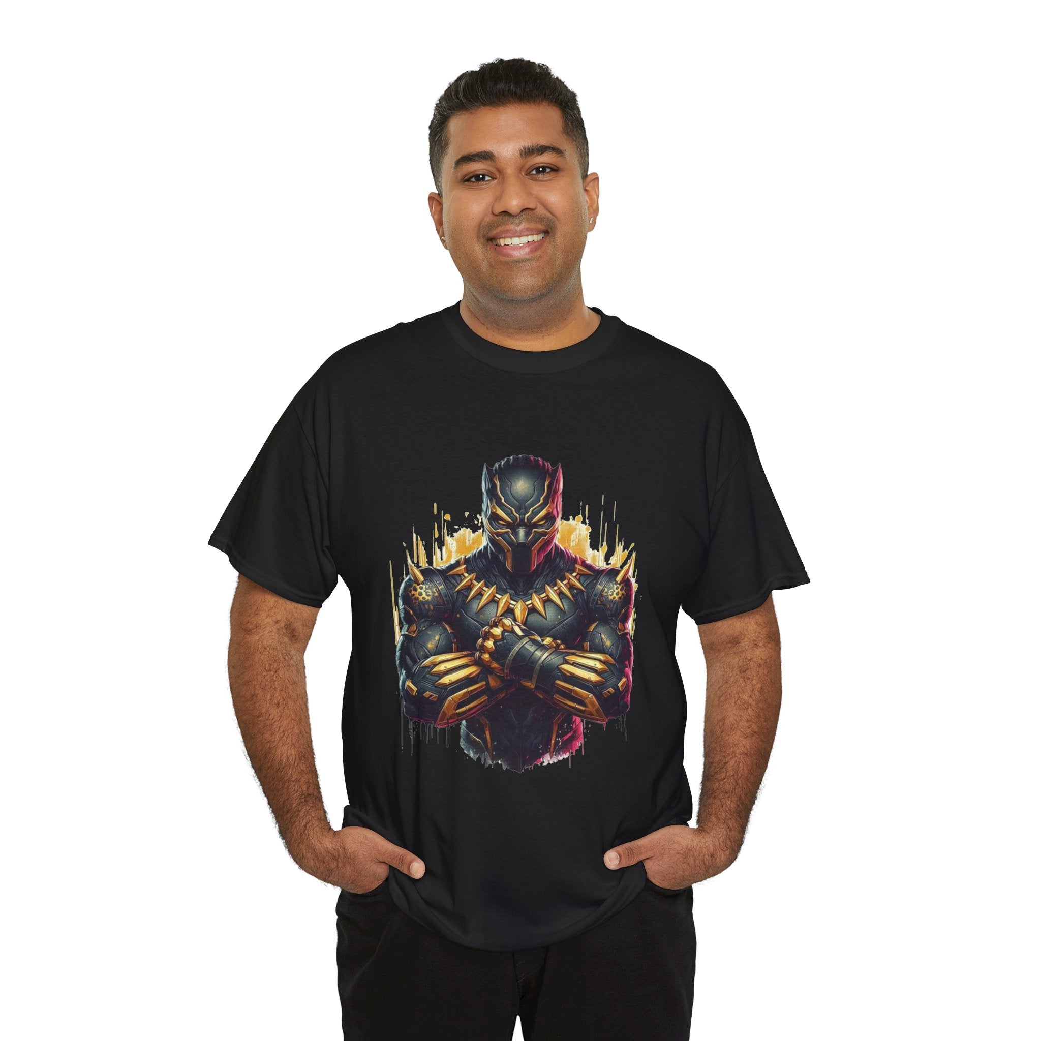 Black Panther-Inspired Graphic Tee — Bold Wakanda Hero Shirt