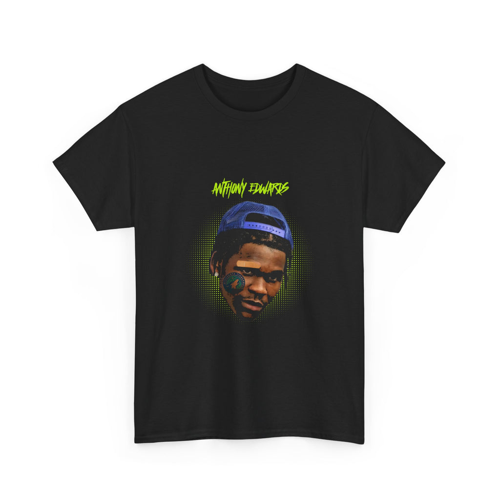 Anthony Edwards Tee — Neon “What Grips” Portrait Graphic T‑Shirt