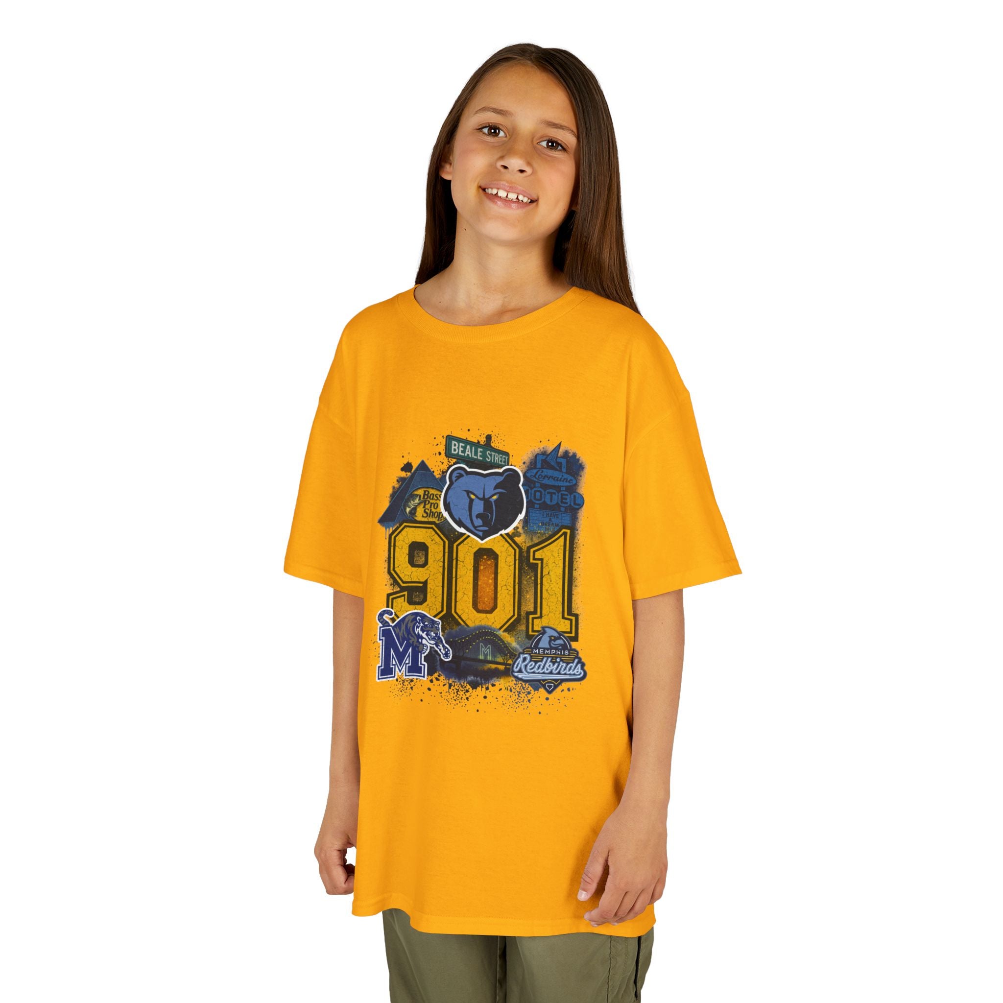 Kids Tee — '901' Memphis Pride Graphic Shirt for Children