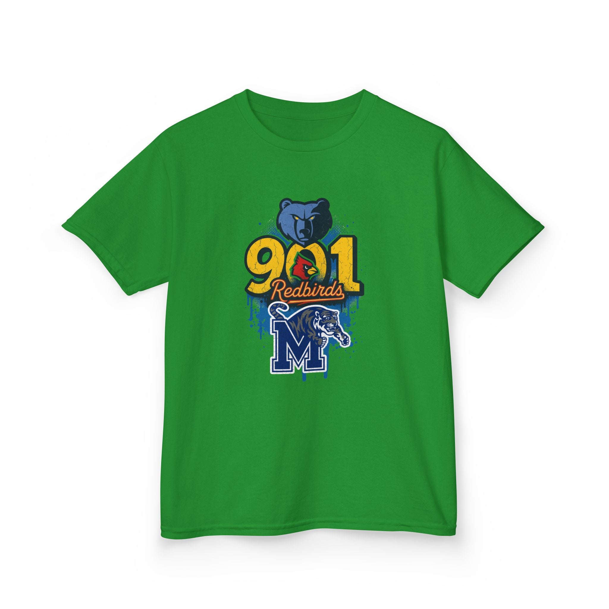 Kids Tee — 901 Redbirds Memphis Grizzlies Bear Logo Youth Shirt