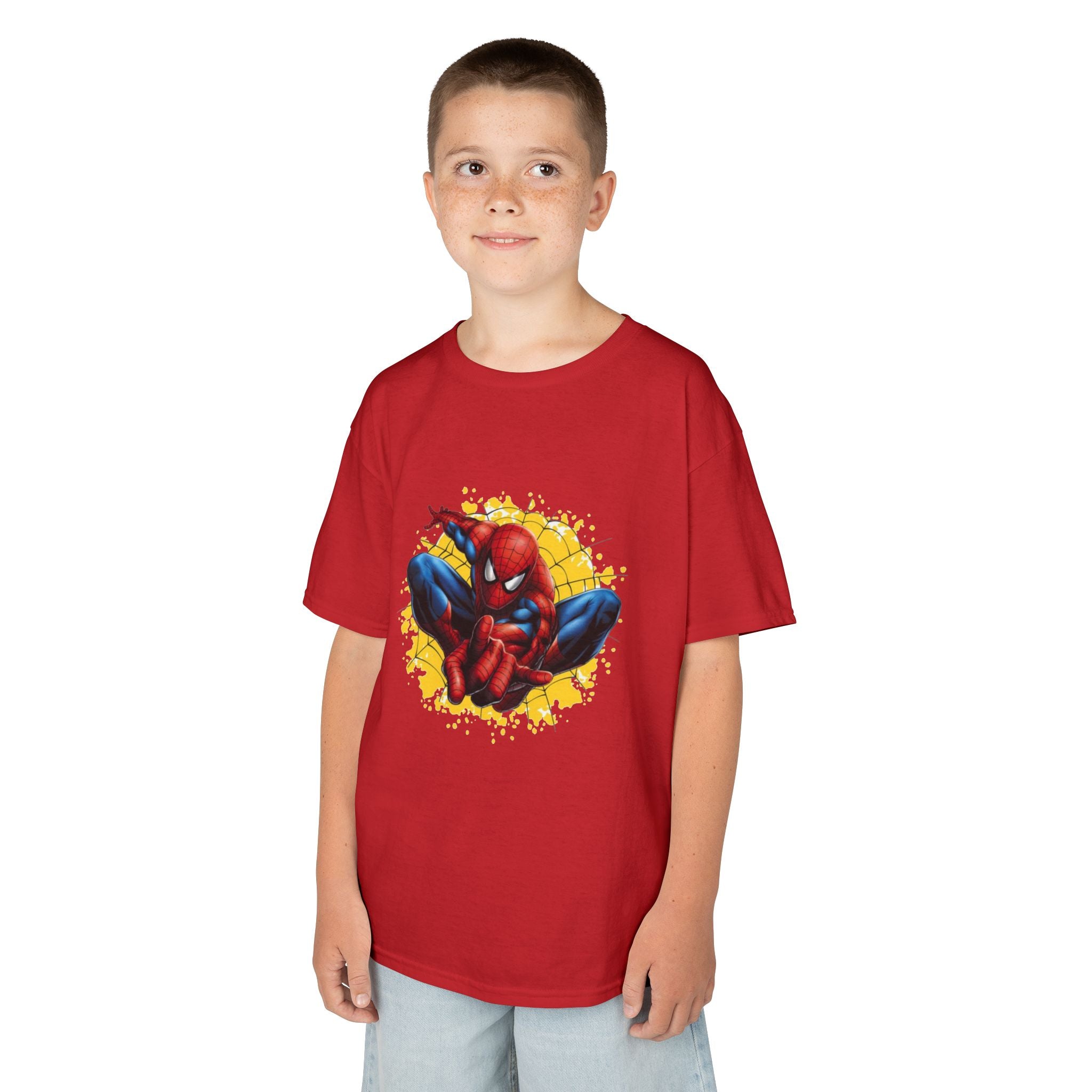 Spider-Man Kids Superhero Tee — Red Spider Hero Graphic Shirt
