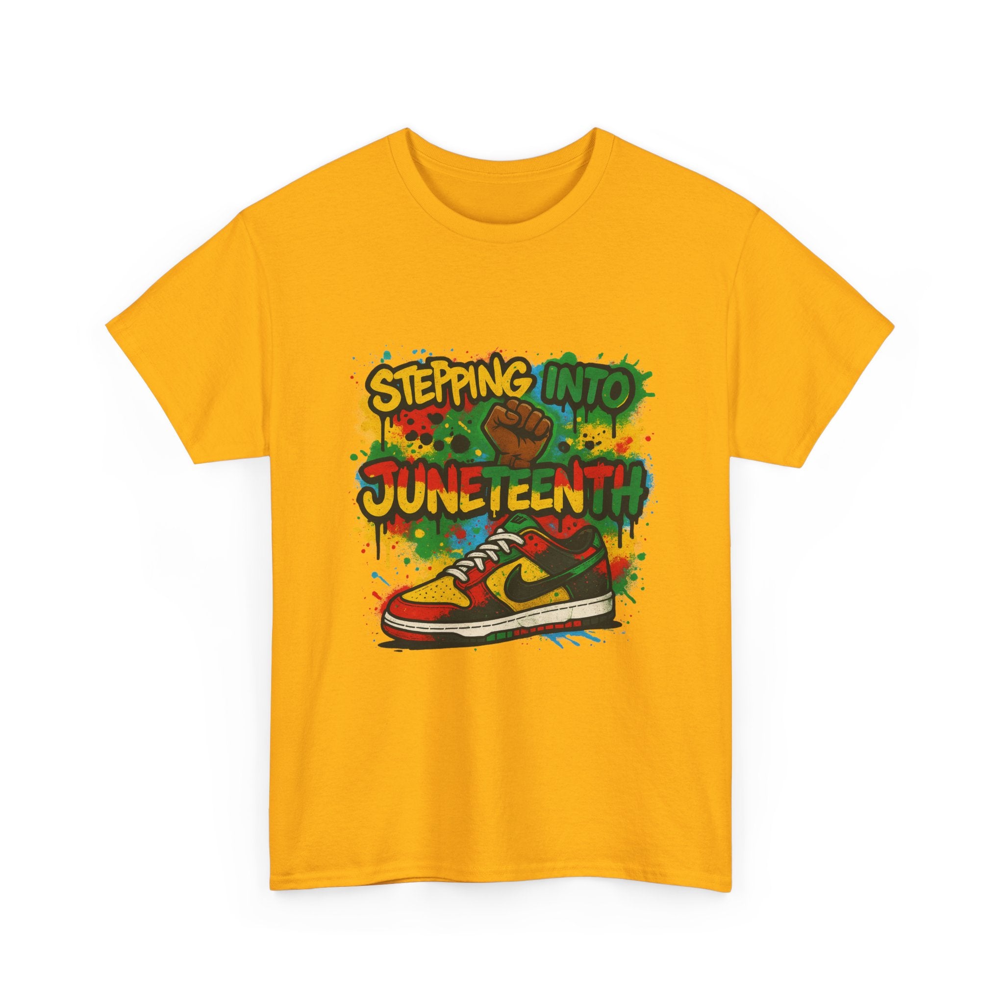Juneteenth Sneaker Tee — "Stepping Into Juneteenth" Celebration T-Shirt