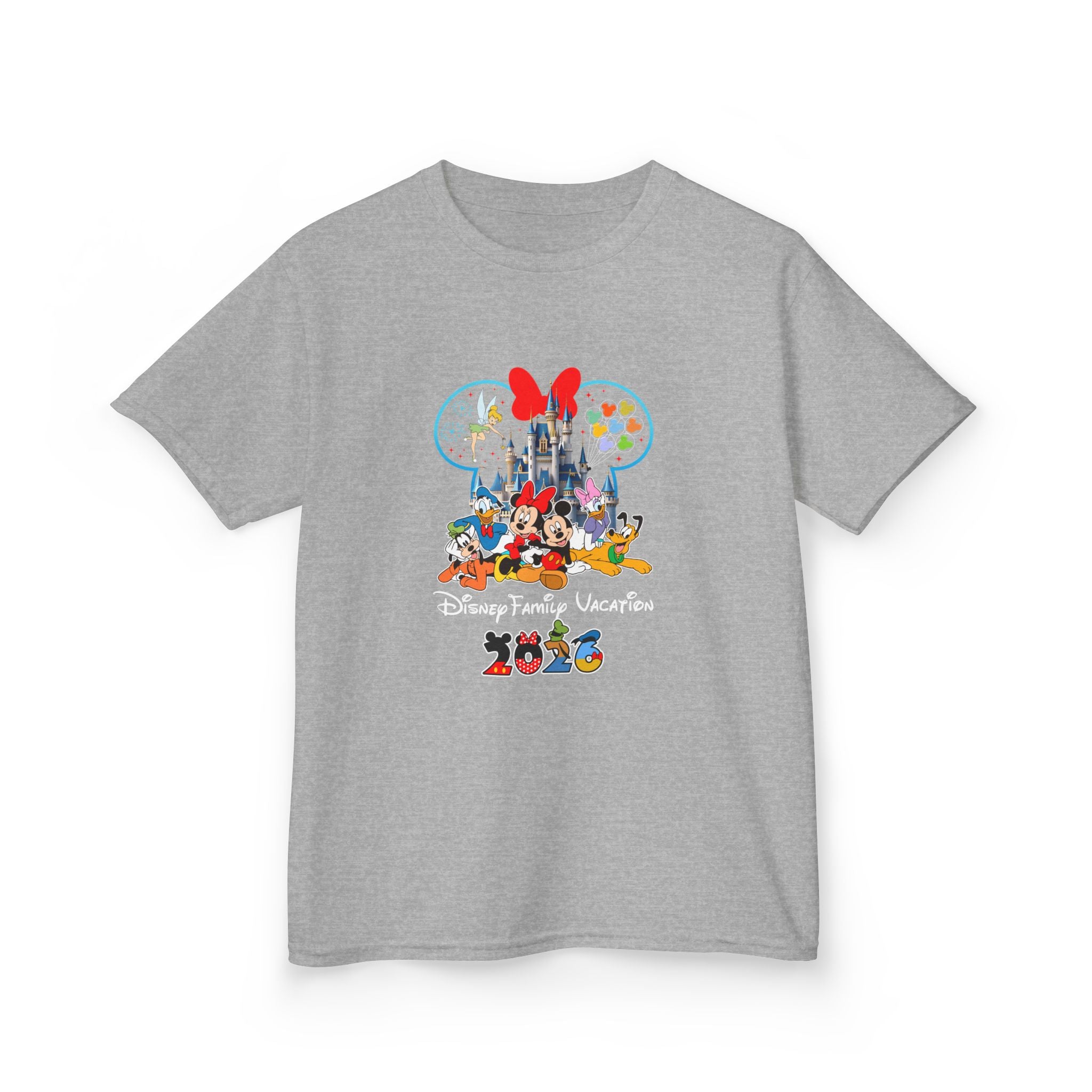 Kids Disney Vacation T-Shirt – Mickey & Friends Castle Graphic