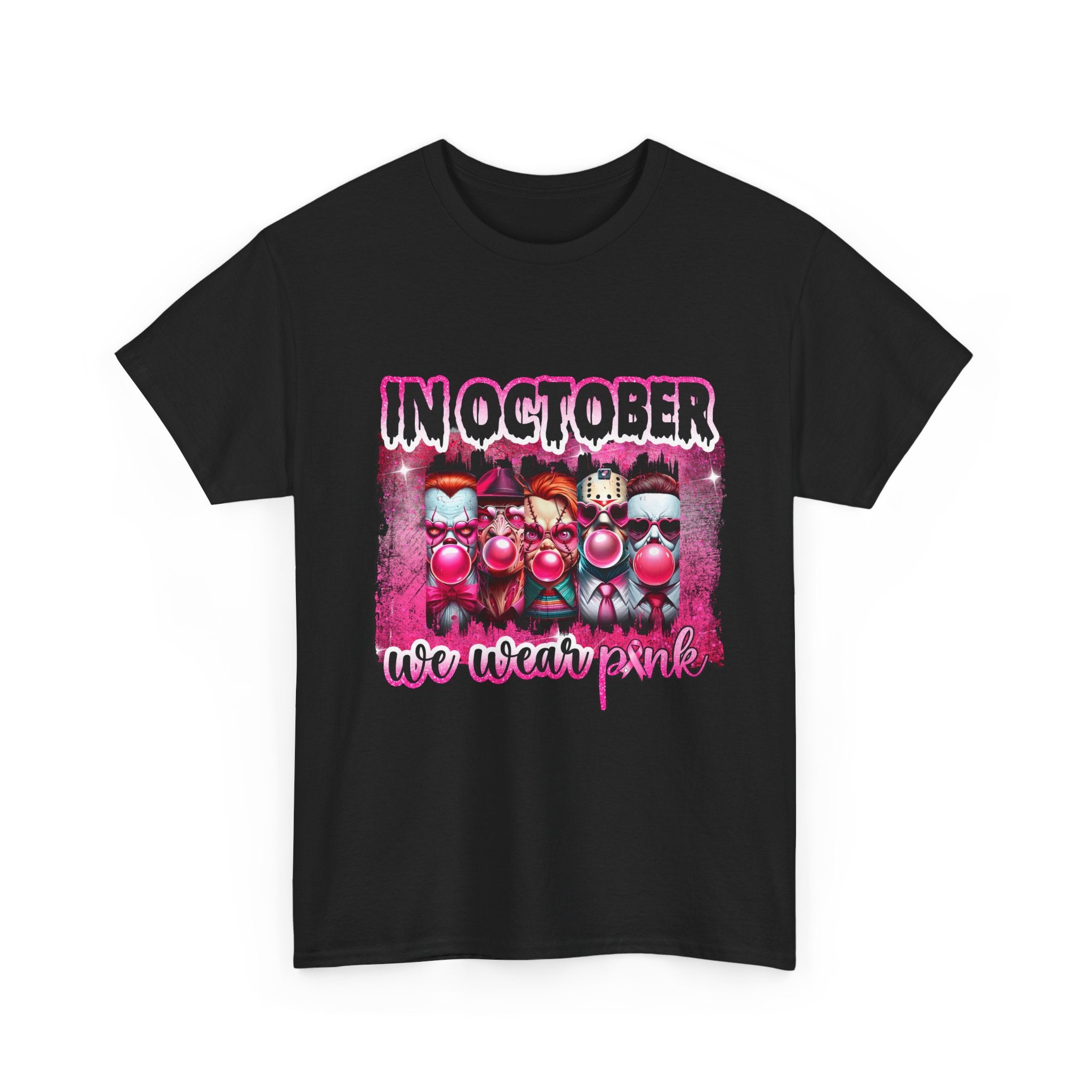T-Shirt — "In October We Wear Pink" Breast Cancer Awareness Graphic Tee