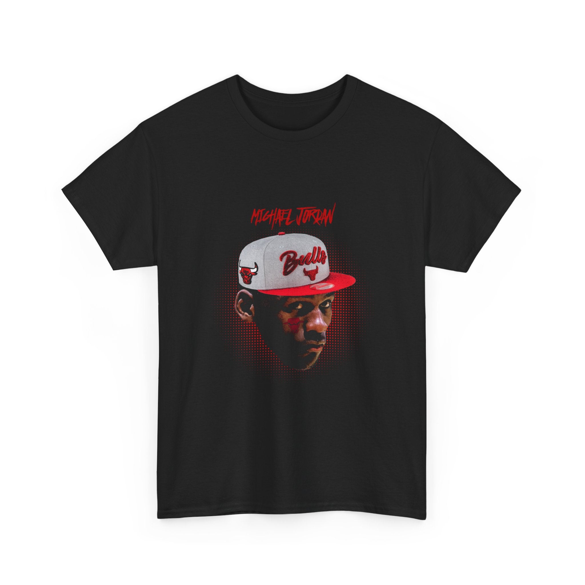 Michael Jordan Graphic Tee — Red Cap Portrait "Michael Jordan" Style