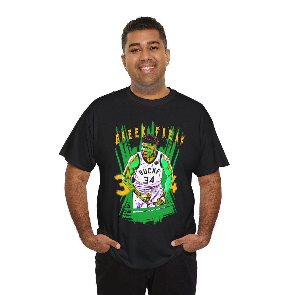 Basketball Tee — 'Greek Freak' Giannis Antetokounmpo Graphic Shirt