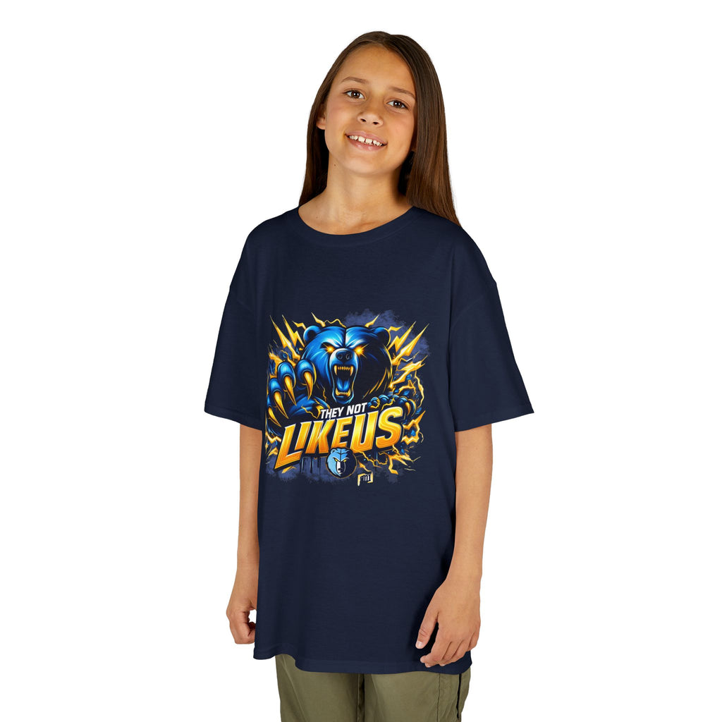 Kids Tee — Fierce Blue Bear 'Like Us' Graphic