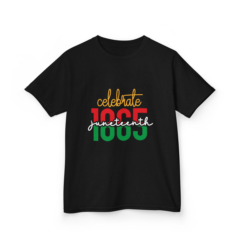 Juneteenth Kids T-Shirt — Celebrate 1865 Colorful Graphic Tee