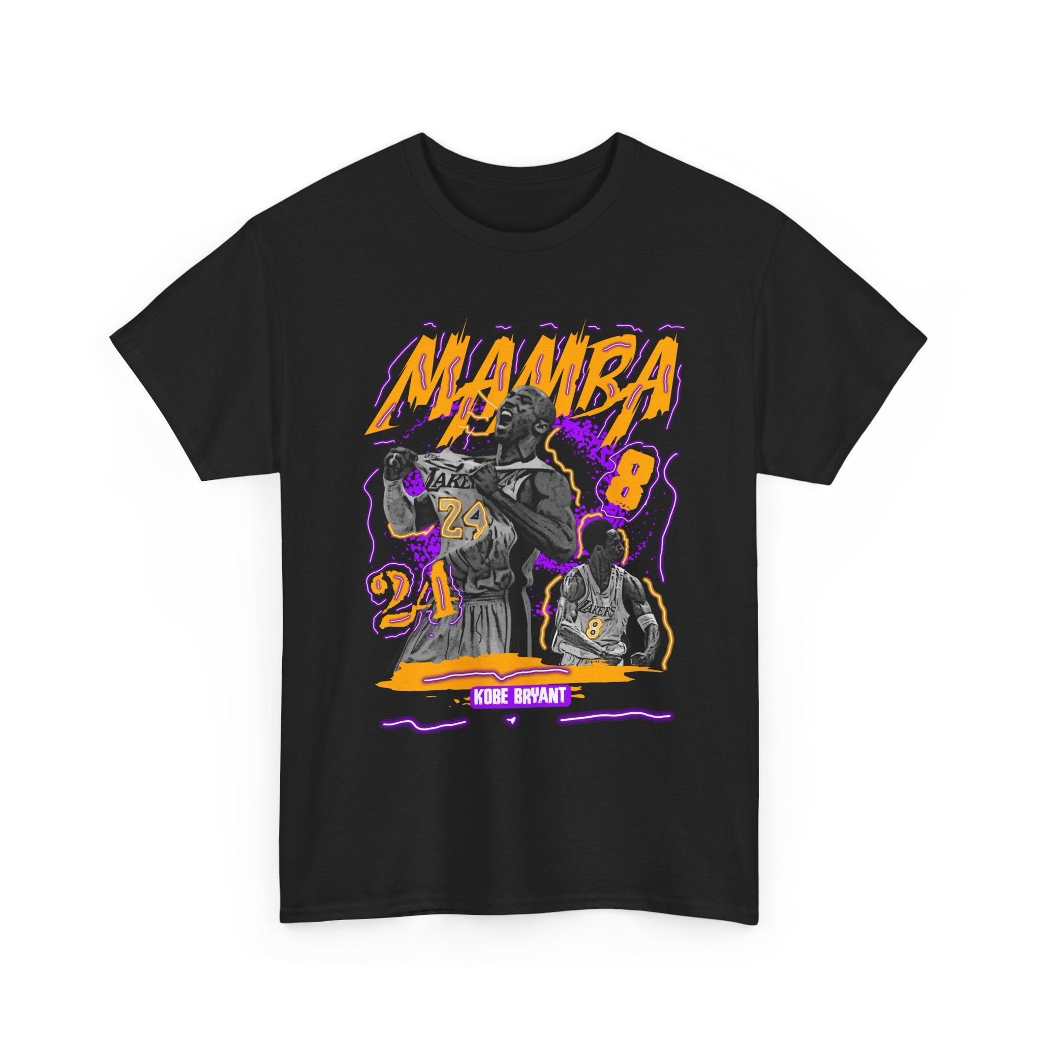 Basketball Tribute Tee — "Mamba" Graphic Jersey Numbers 24 & 8