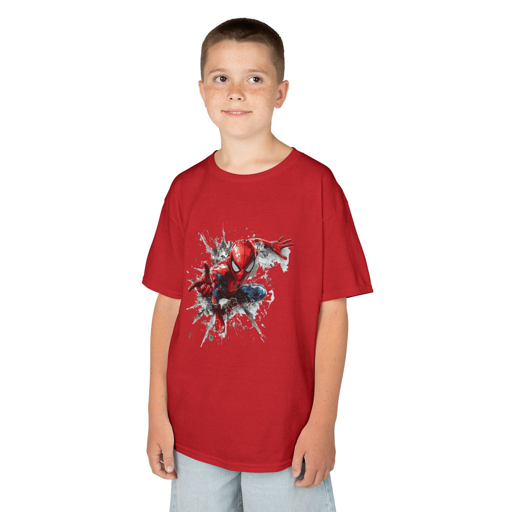 Kids Spider-Man Hero T‑Shirt — Action Pose Splash Graphic