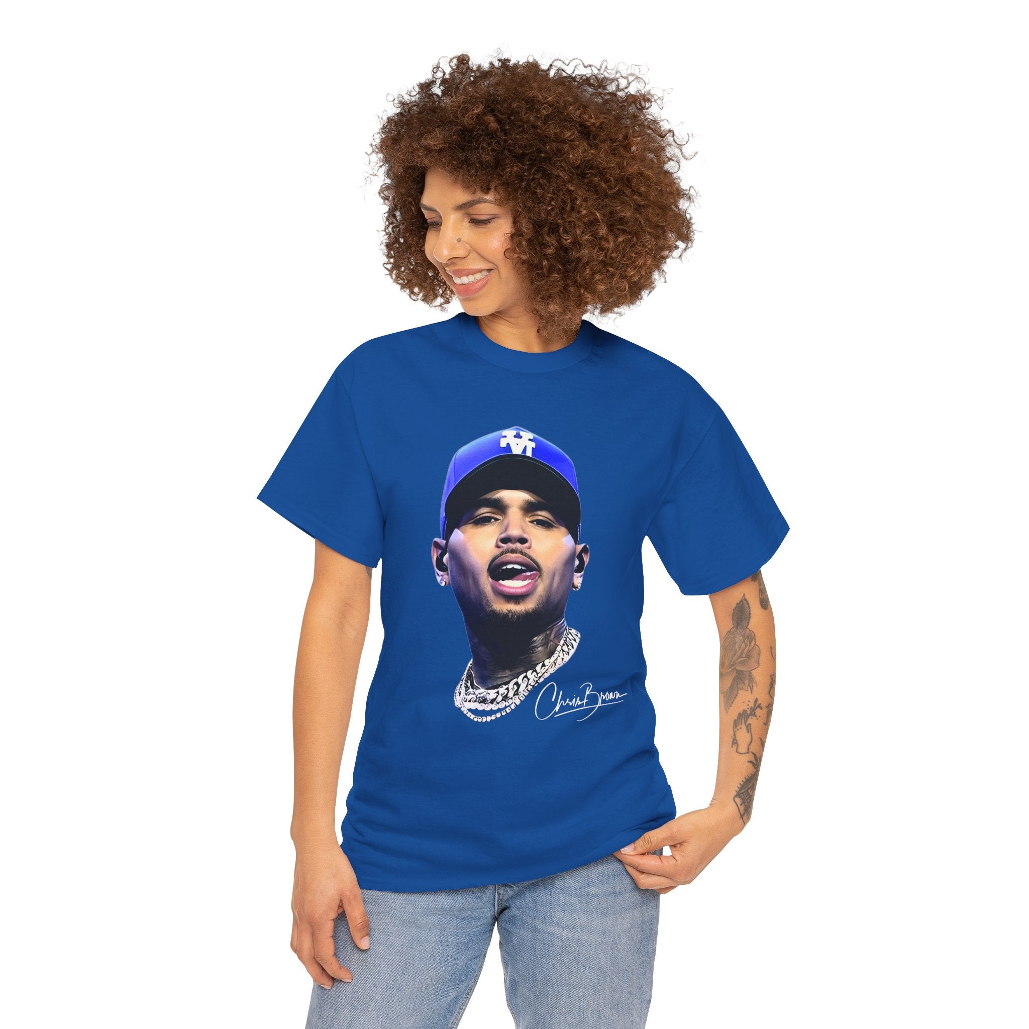 Portrait Graphic Tee — Street Style Rapper Face Print