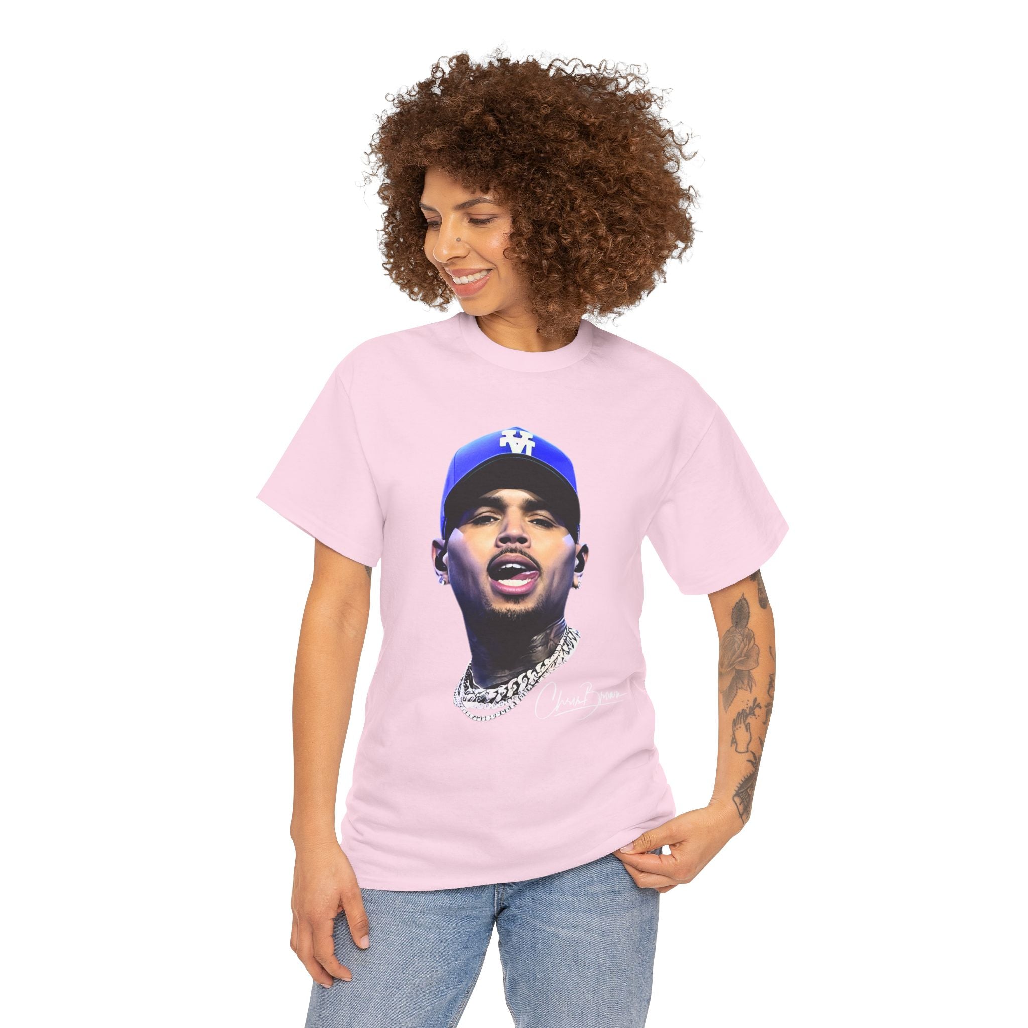 Portrait Graphic Tee — Street Style Rapper Face Print