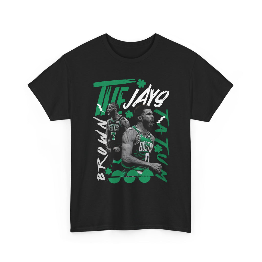 The Jays Boston Celtics Basketball Graphic Tee - Retro Player Collage Shirt