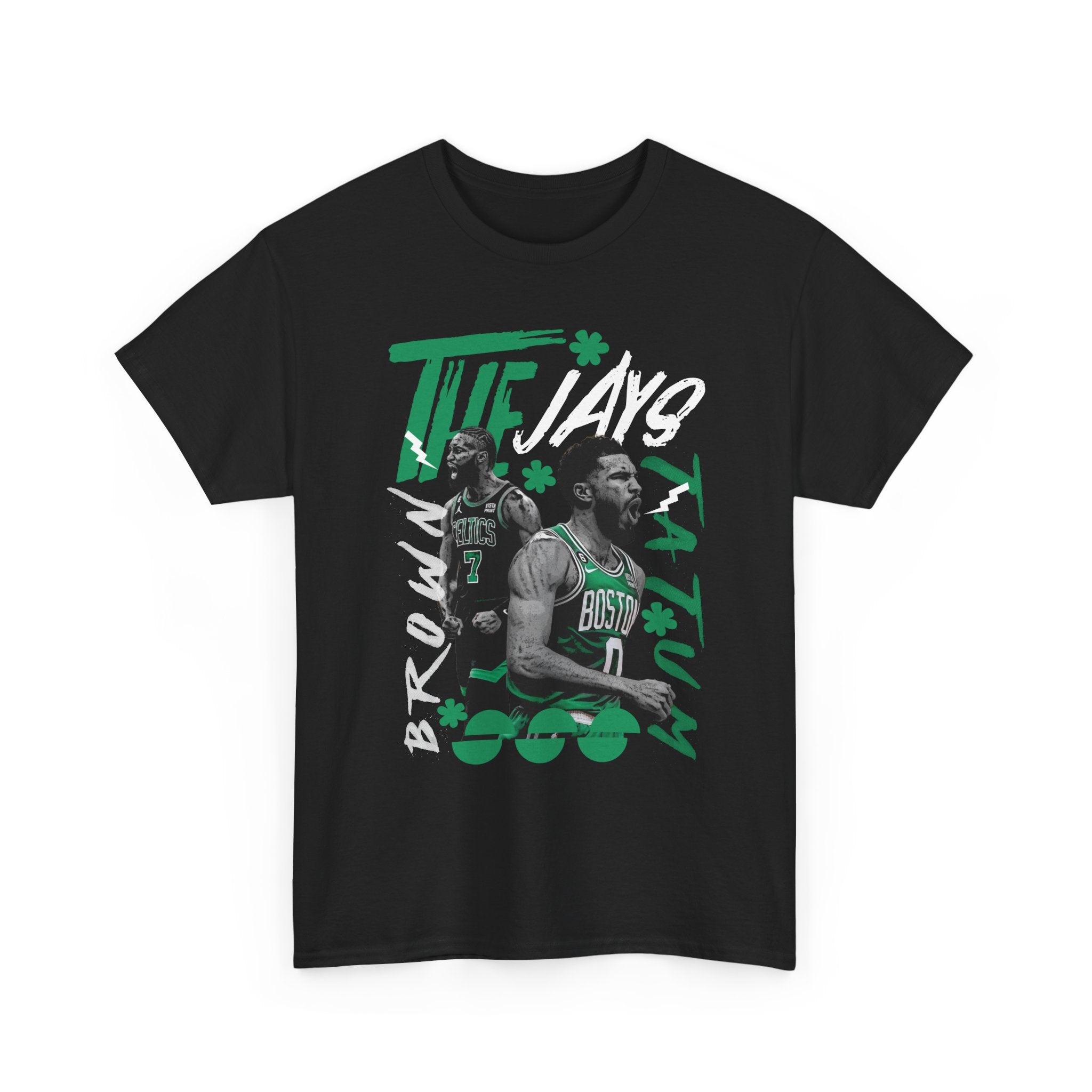 The Jays Boston Celtics Basketball Graphic Tee - Retro Player Collage Shirt