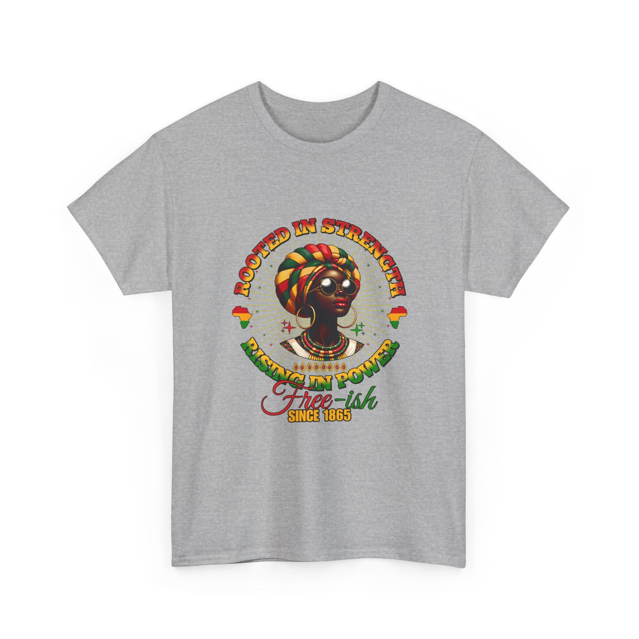 Juneteenth Rooted in Strength Free-ish Since 1865 T‑Shirt — 'Rooted in Strength, Free-ish Since 1865' Afrocentric Graphic Tee