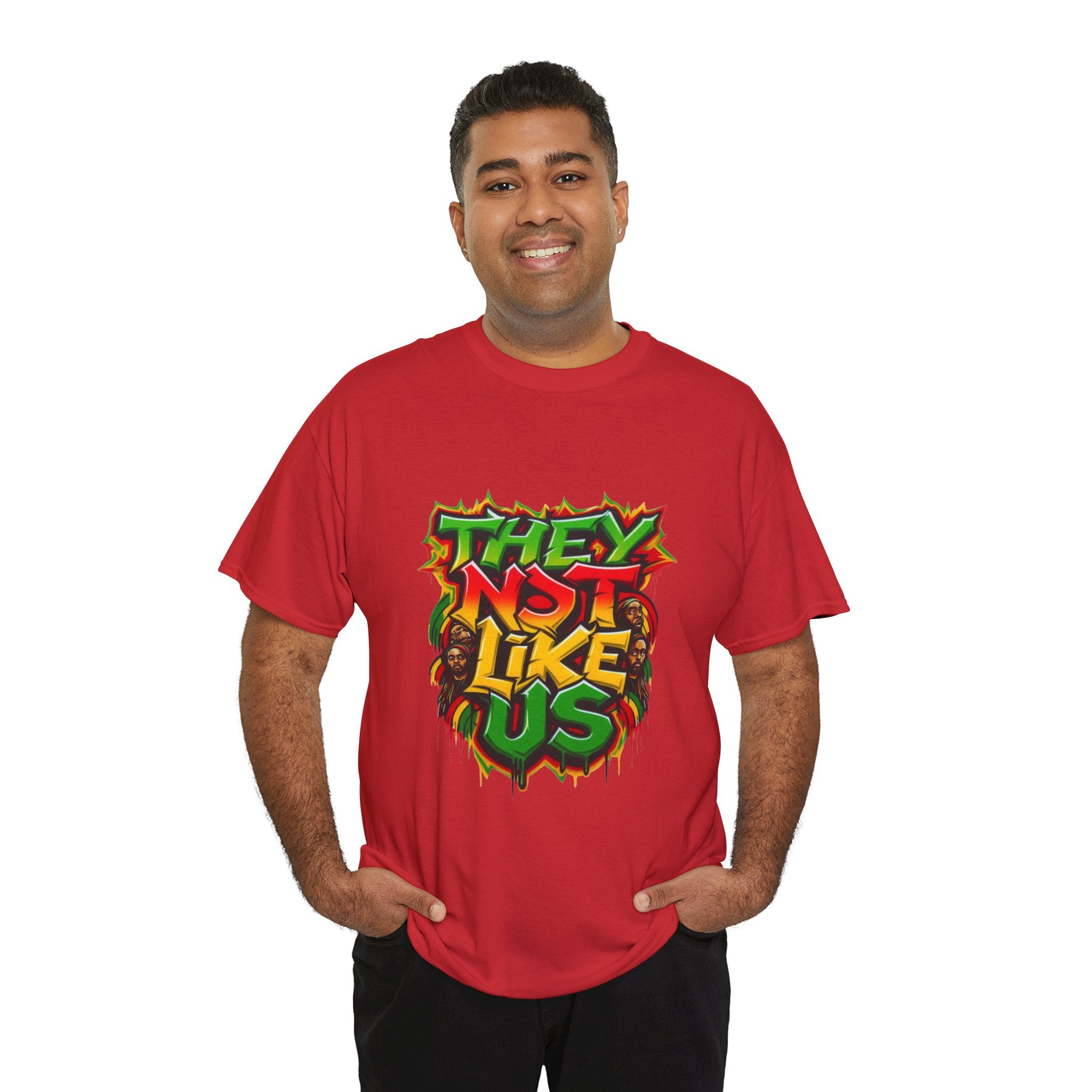 They Not Like Us Tee — Rasta Graffiti Streetwear T-Shirt