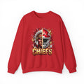 Chiefs Football Crewneck Sweatshirt — Helmet & Warrior Graphic