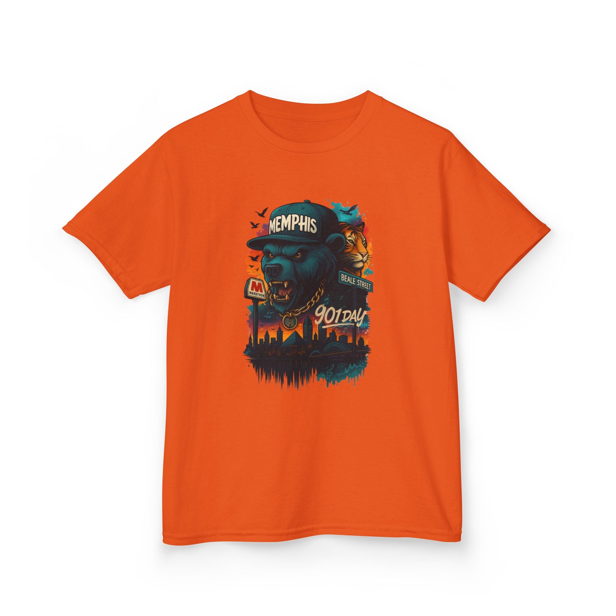 Kids Tee — Memphis Guitar Skyline Graphic ("Memphis 901")