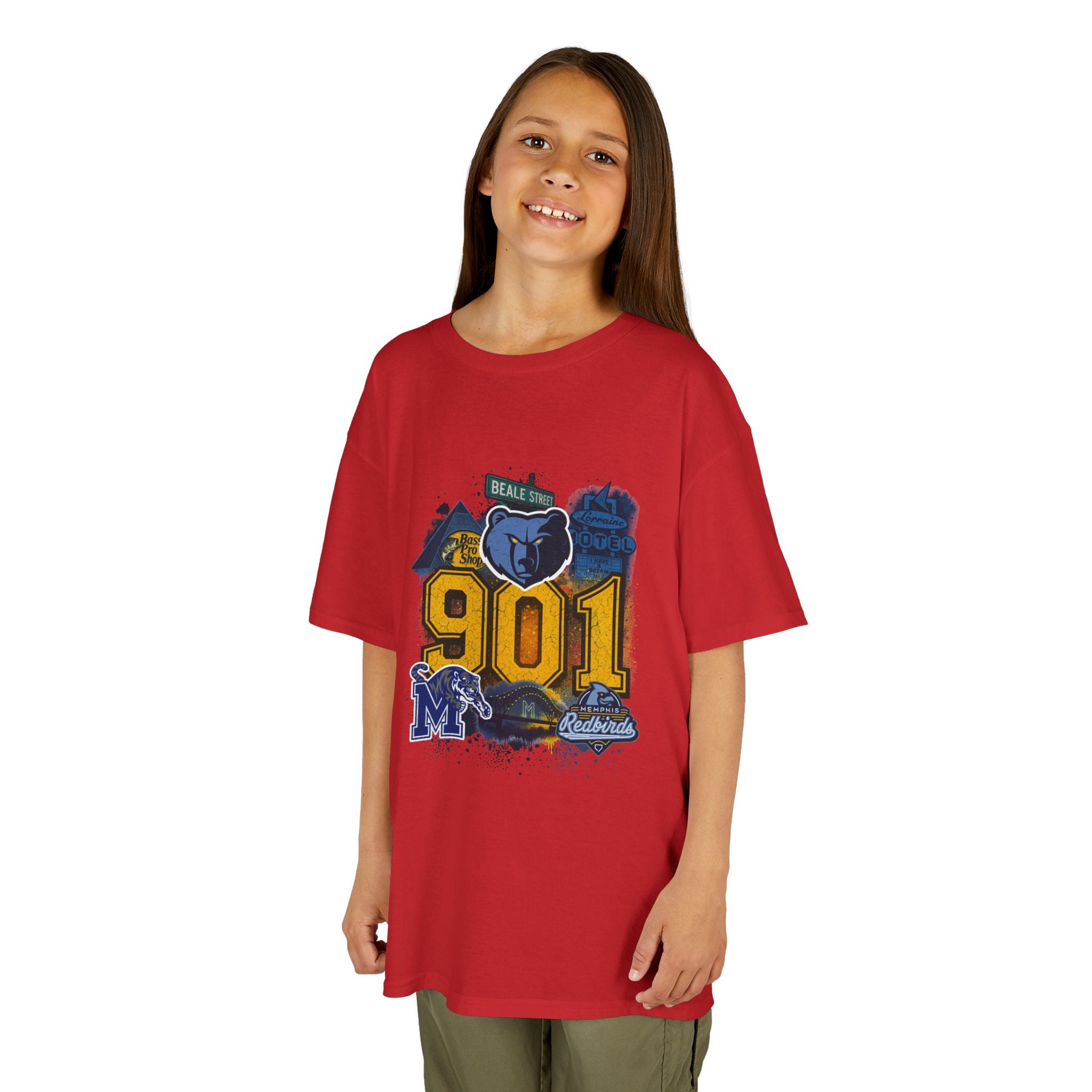 Kids Tee — '901' Memphis Pride Graphic Shirt for Children