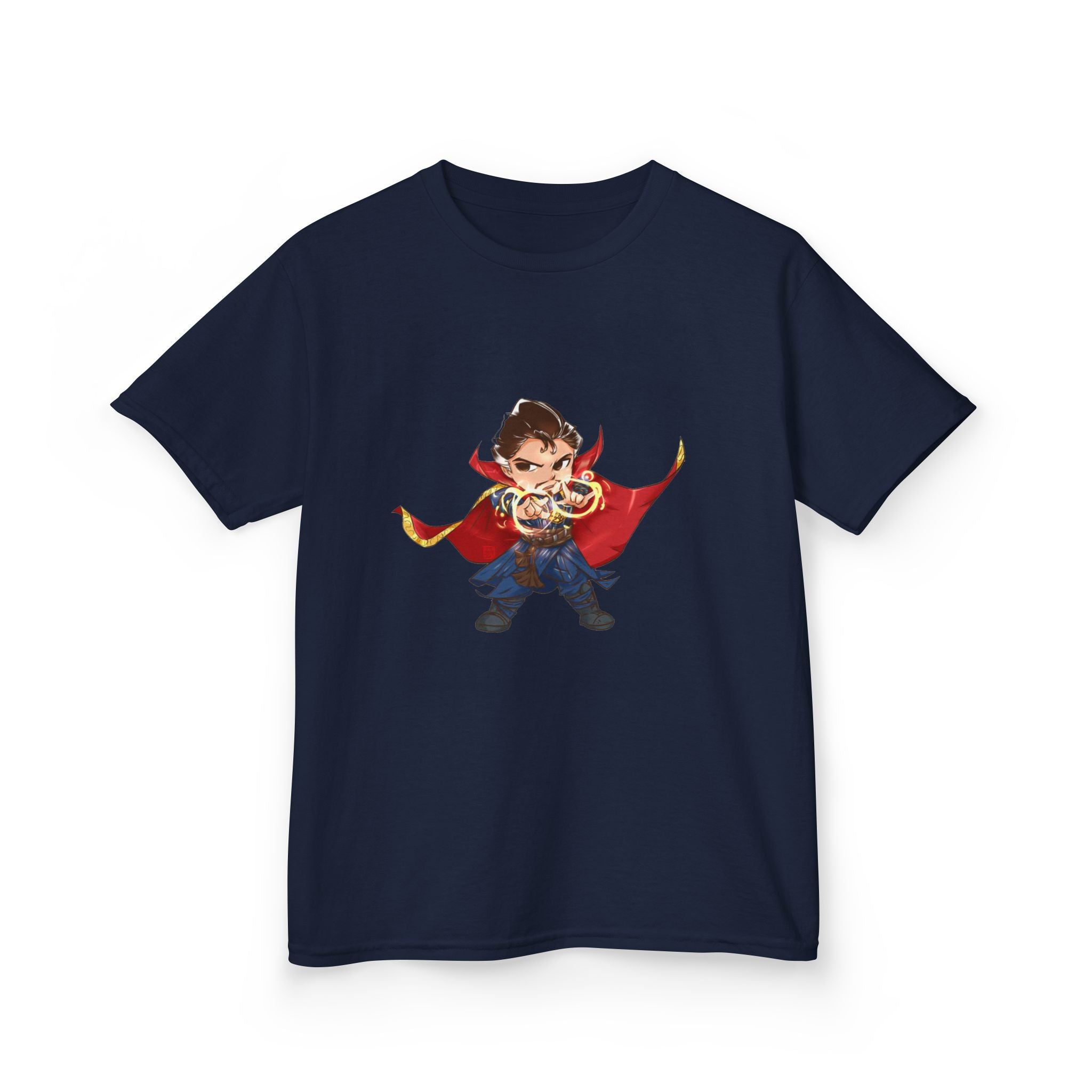 Doctor Strange Graphic Kids Tee — Cute Little Sorcerer with Red Cape Graphic