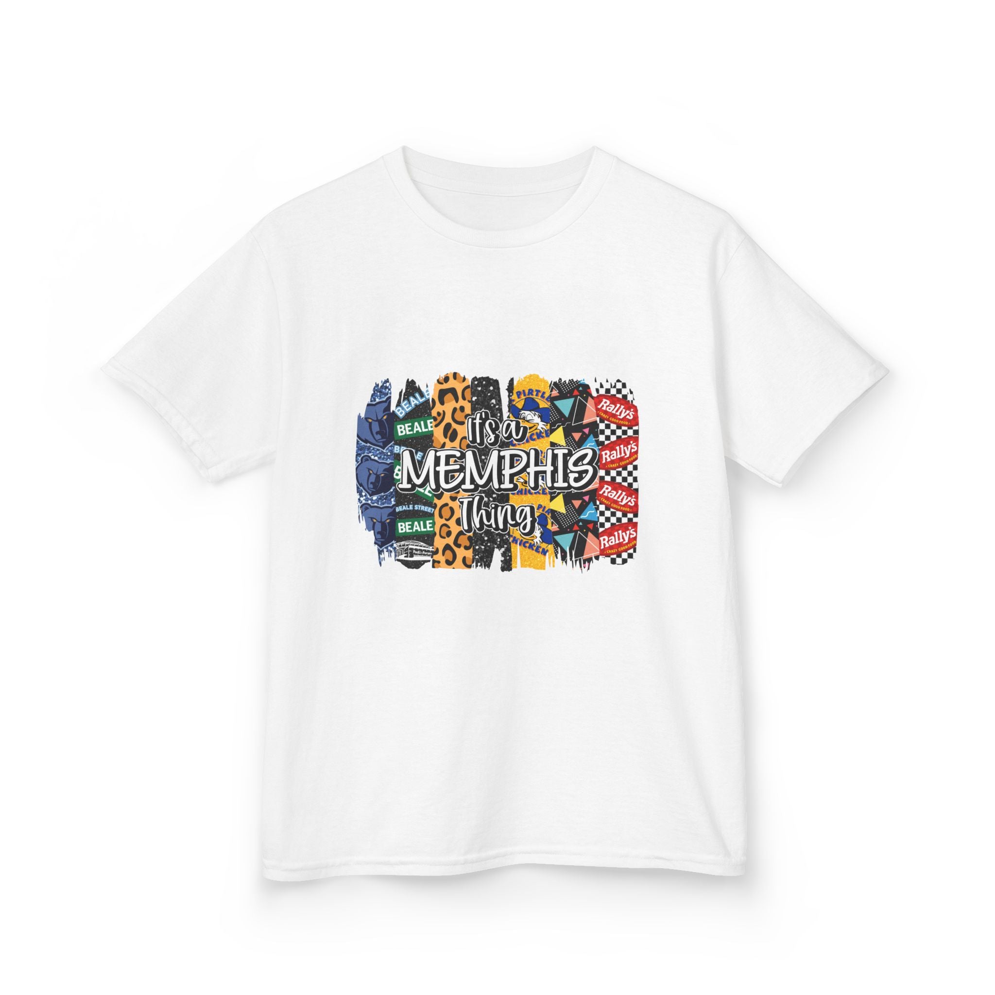 Memphis Kids T‑Shirt — Colorful Memphis City Pattern Tee