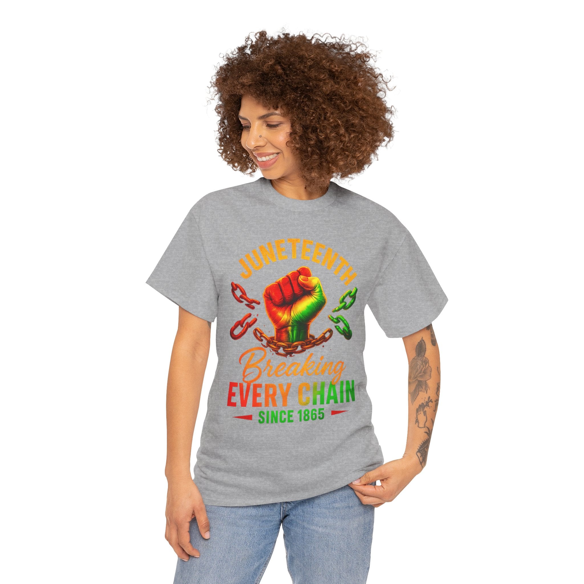 Juneteenth Breaking Every Chain T-Shirt — Freedom Fist Tee (Since 1865)