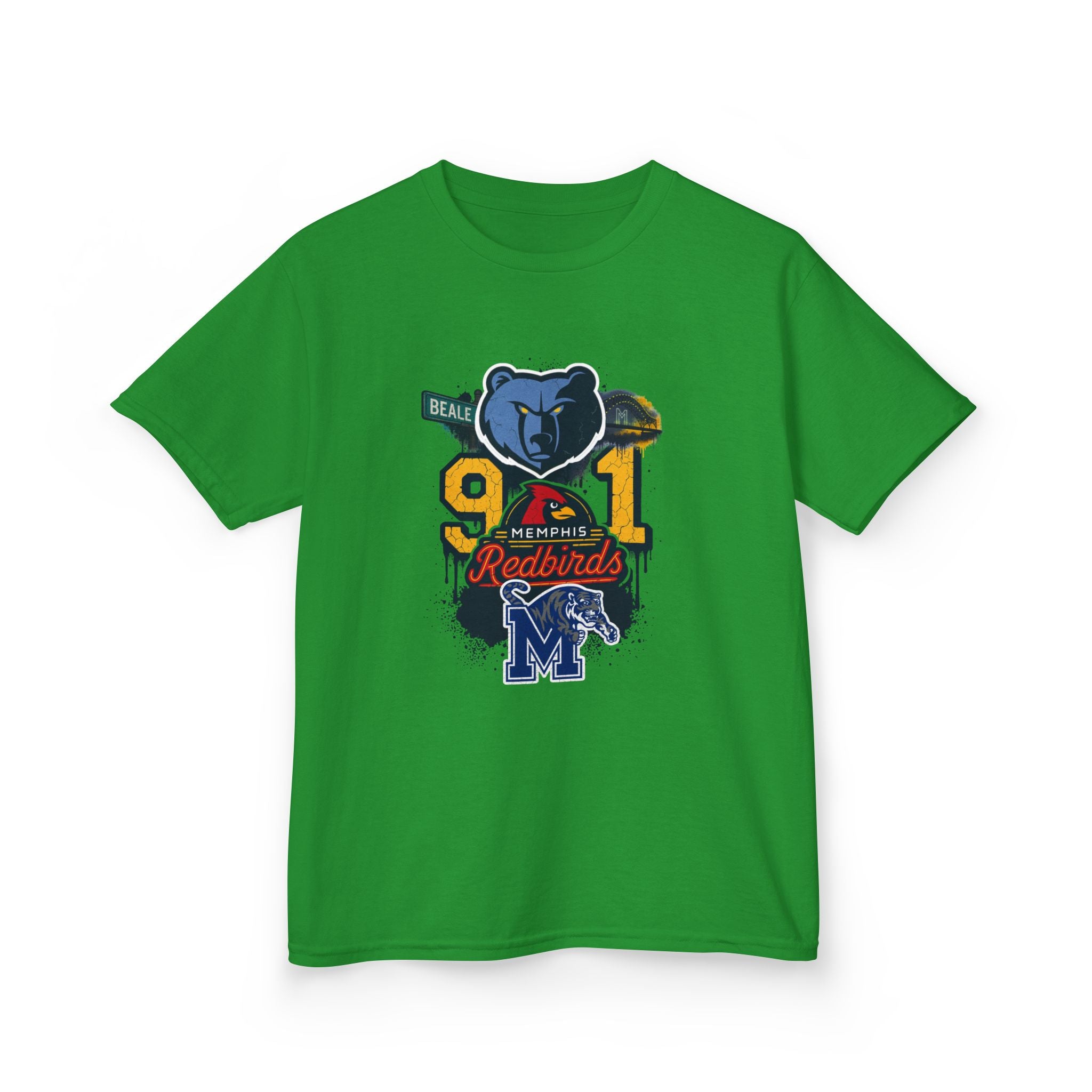 Kids Sports Mascot Tee — '901 Redbirds & M Logo Graphic