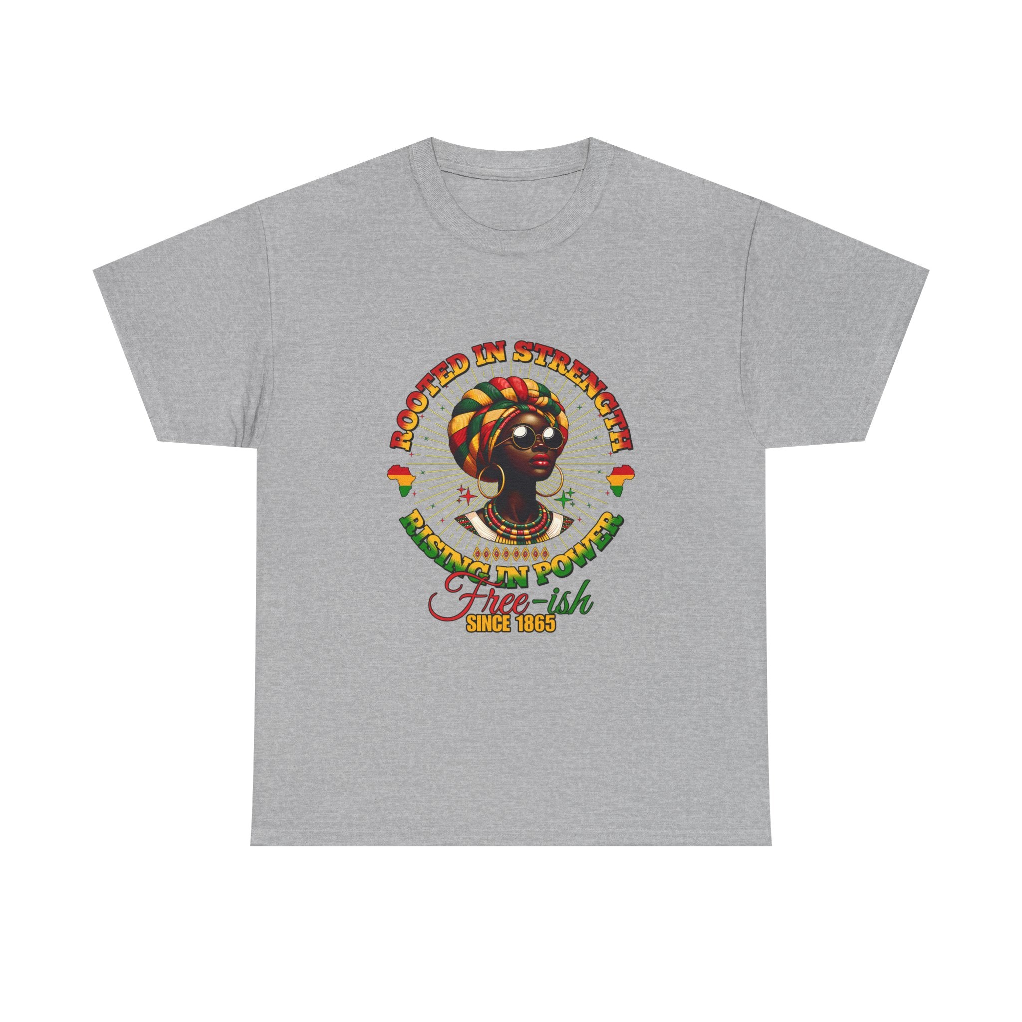 Juneteenth Rooted in Strength Free-ish Since 1865 T‑Shirt — 'Rooted in Strength, Free-ish Since 1865' Afrocentric Graphic Tee
