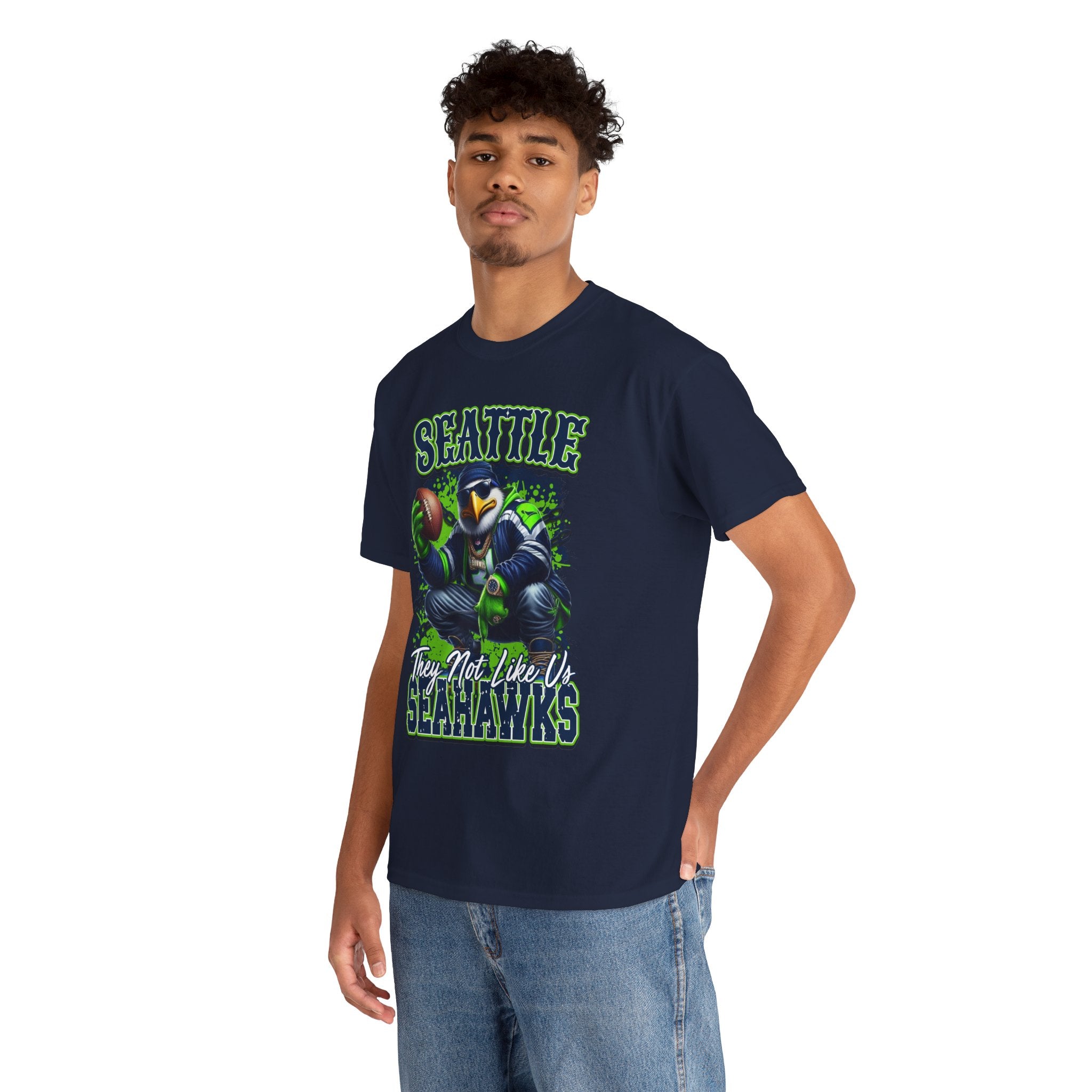 Seattle Seahawks Graphic Tee — "They Not Like Us" Football Fan Shirt