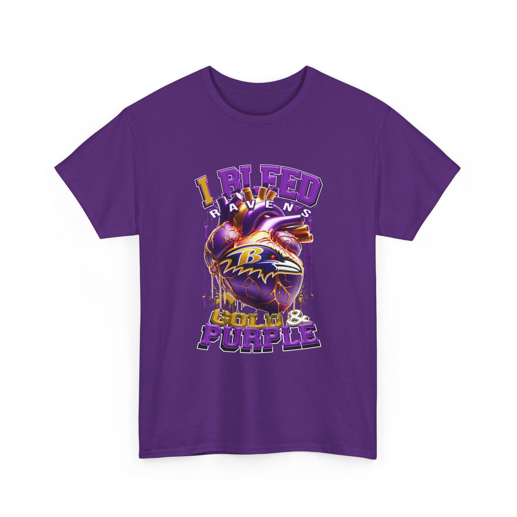 Ravens 'I Bleed Gold & Purple' Football Team T-Shirt