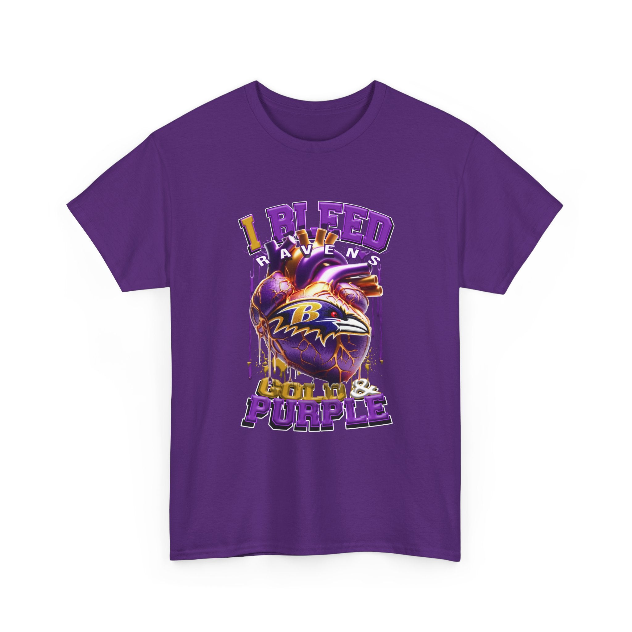 Ravens 'I Bleed Gold & Purple' Football Team T-Shirt