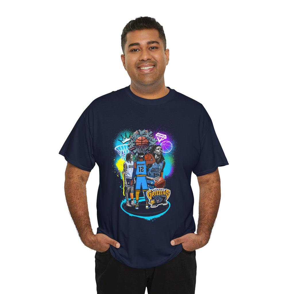 Memphis Grizzlies Basketball Players Graffiti Tee — Jersey #12 Street Art T-Shirt