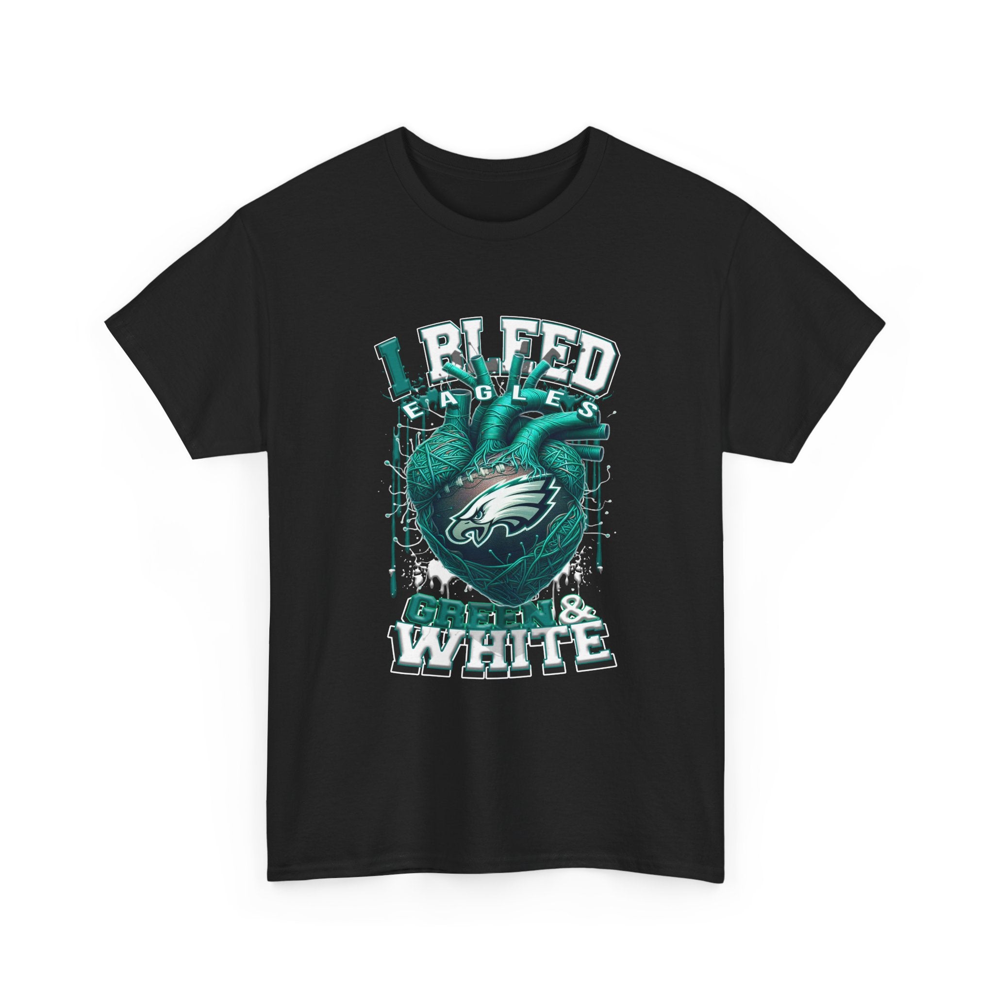 I Bleed Green & White T-Shirt — Philadelphia Eagles Fan Tee