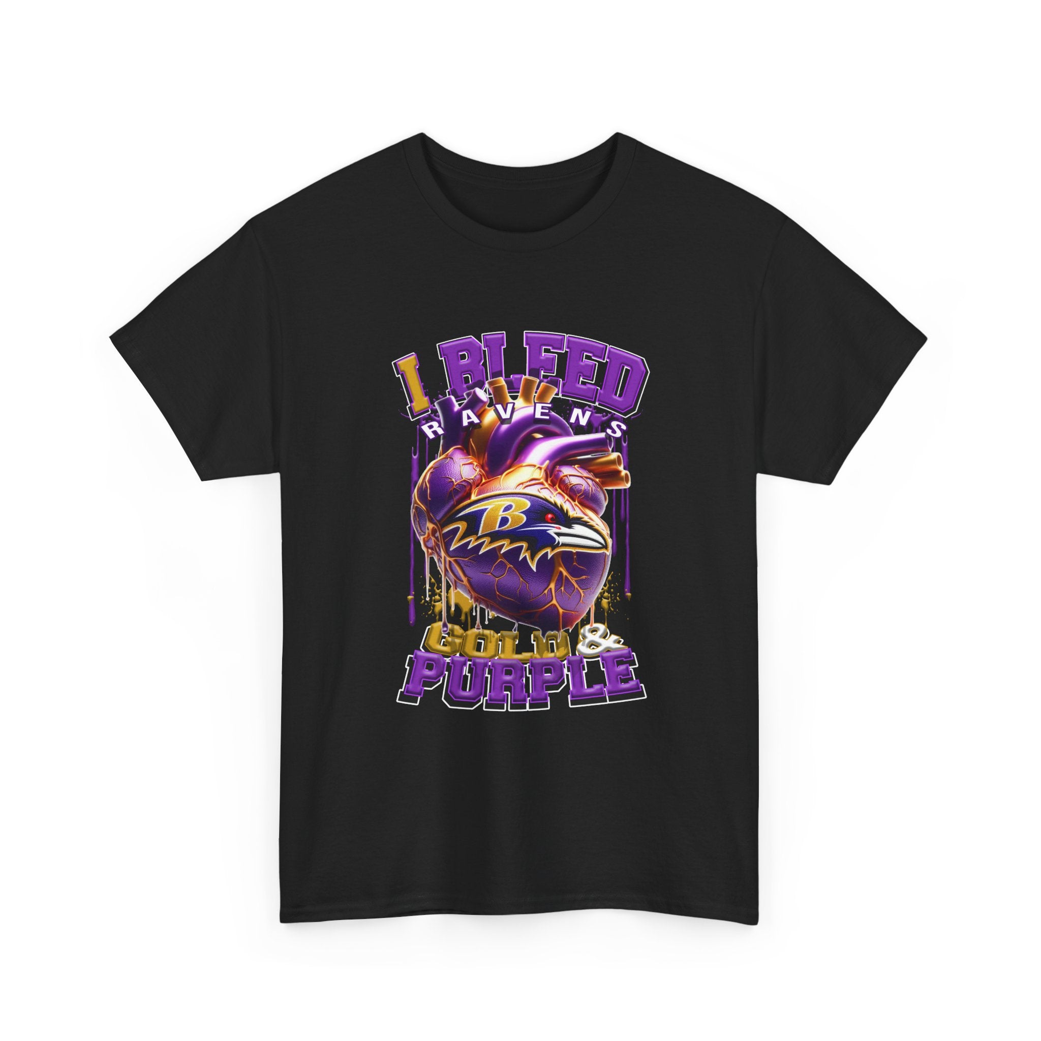 Ravens 'I Bleed Gold & Purple' Football Team T-Shirt
