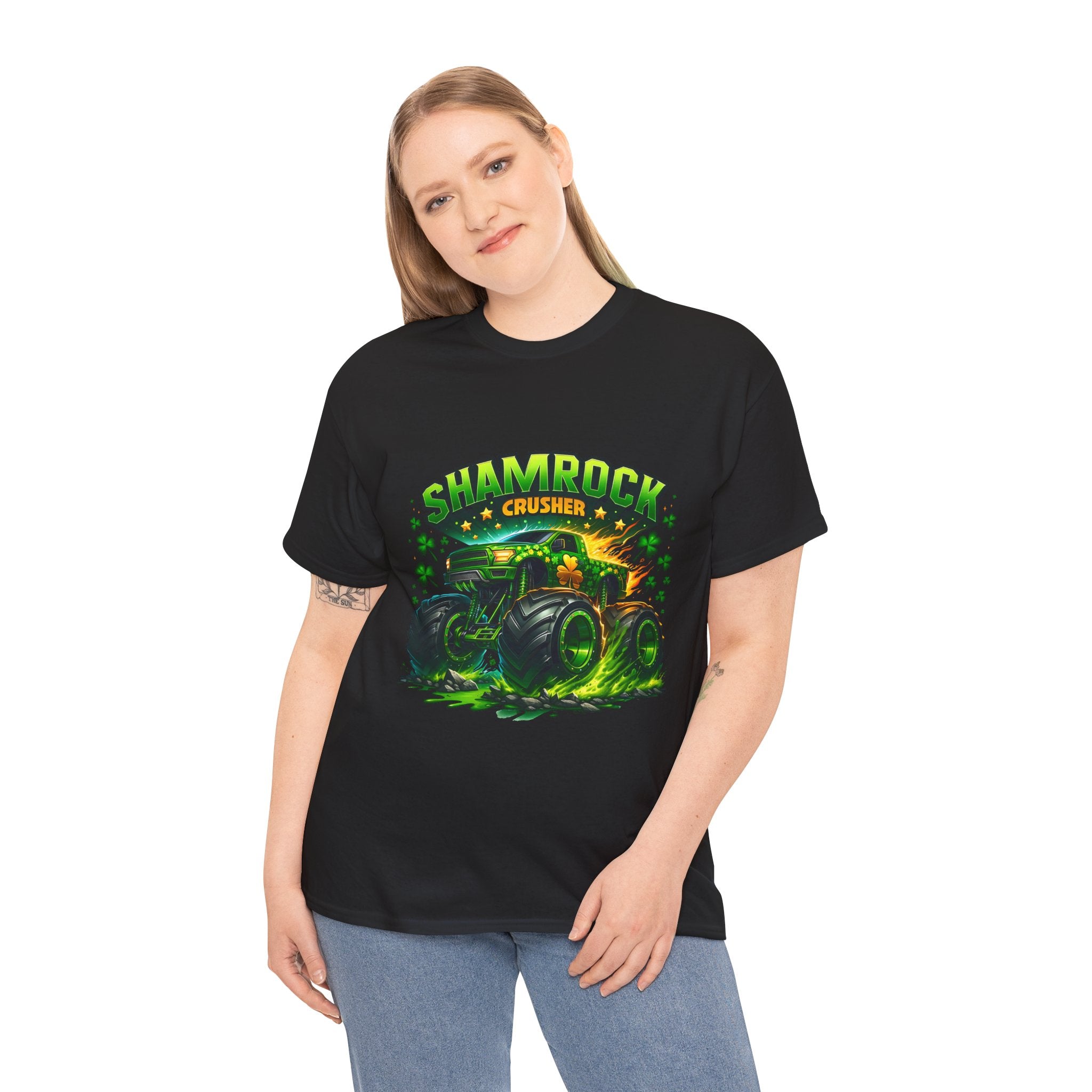 Shamrock Crusher Monster Truck T‑Shirt