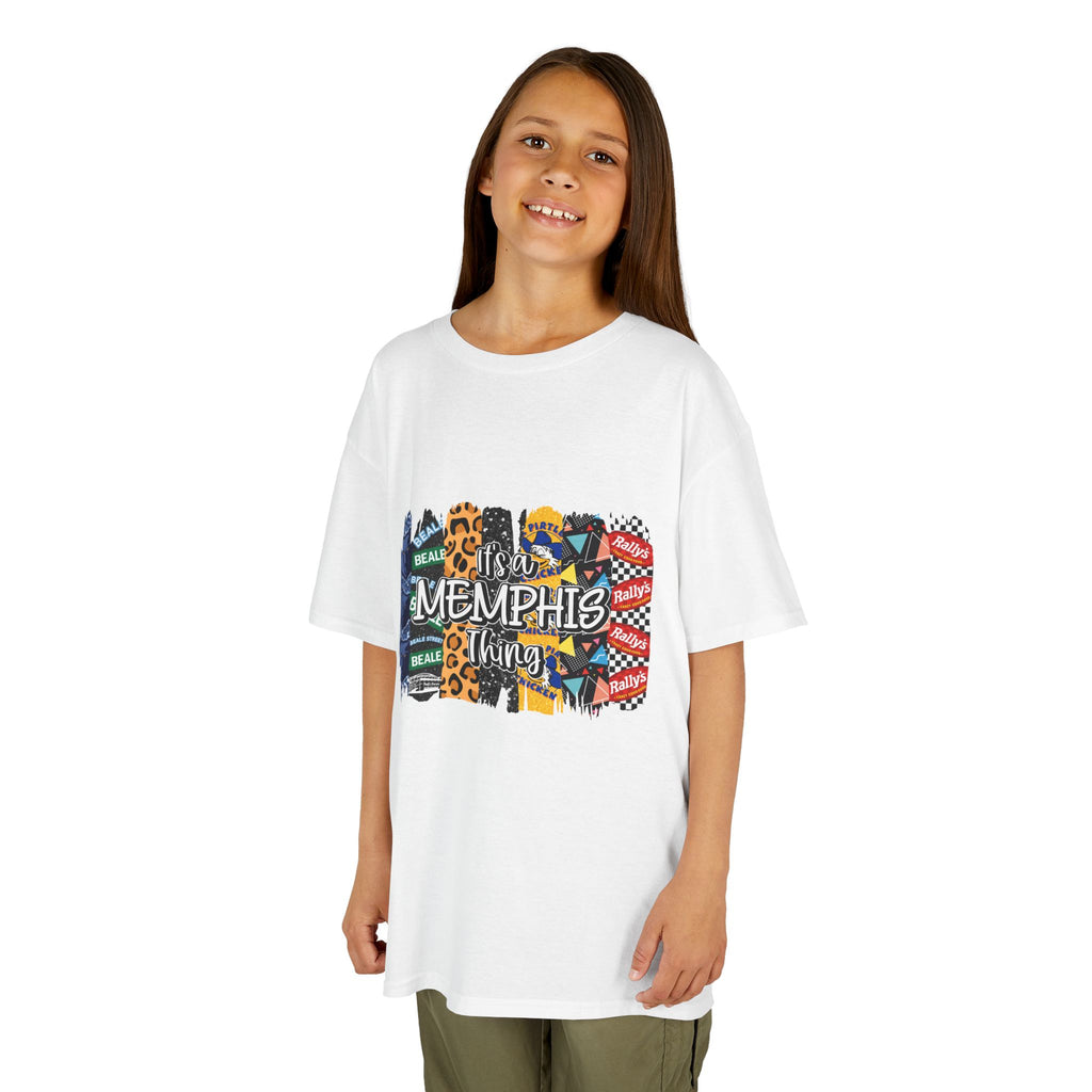 Memphis Kids T‑Shirt — Colorful Memphis City Pattern Tee