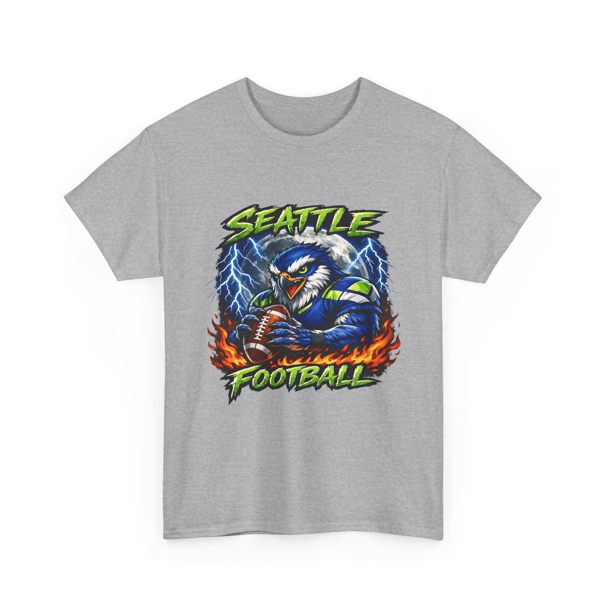 Seattle Seahawks Football T‑Shirt — Fierce Seahawk Mascot Graphic Tee