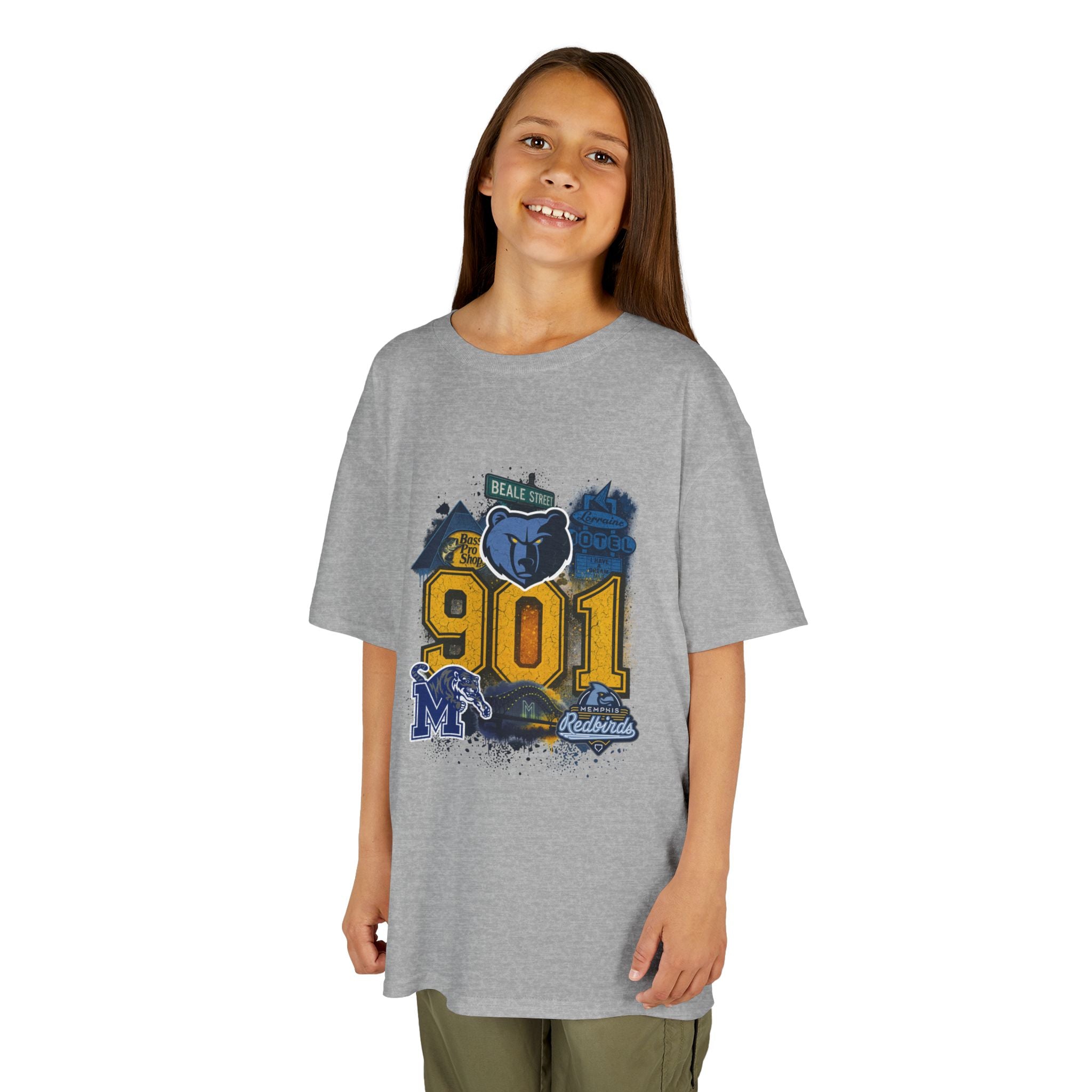 Kids Tee — '901' Memphis Pride Graphic Shirt for Children