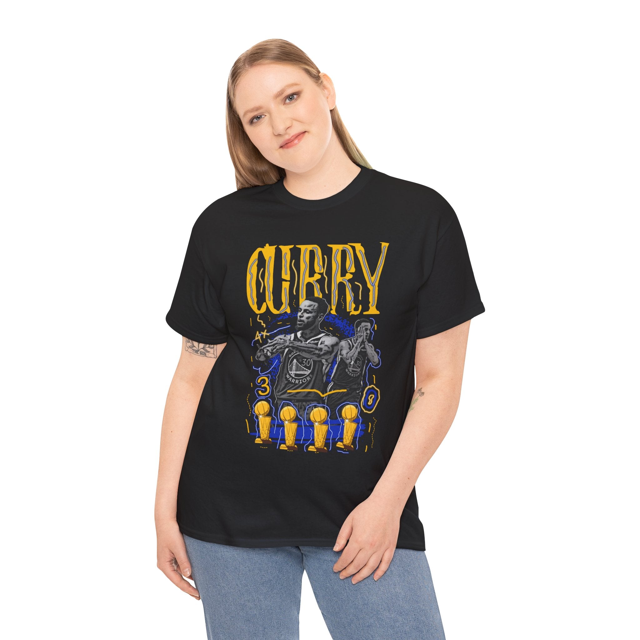 Curry Warriors T-Shirt — Steph Curry 4-Time Champs Graphic Tee