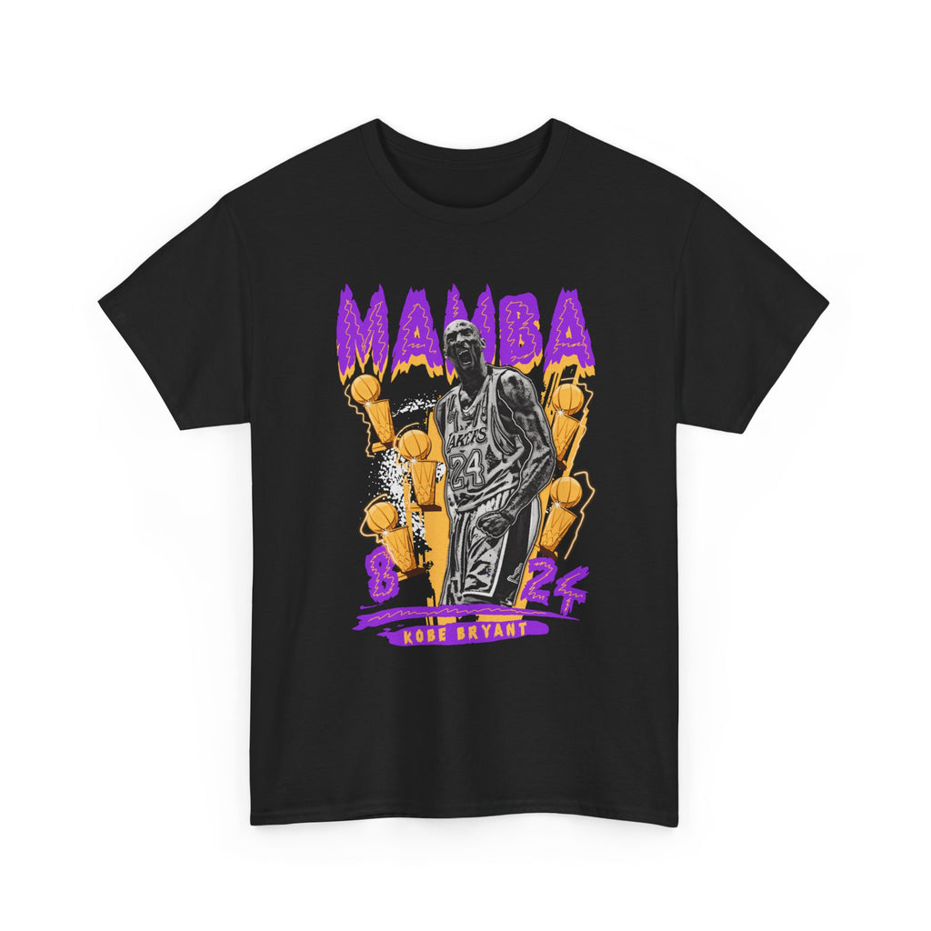 Graphic Tee — 'Mamba' Purple & Gold Basketball Tribute Shirt