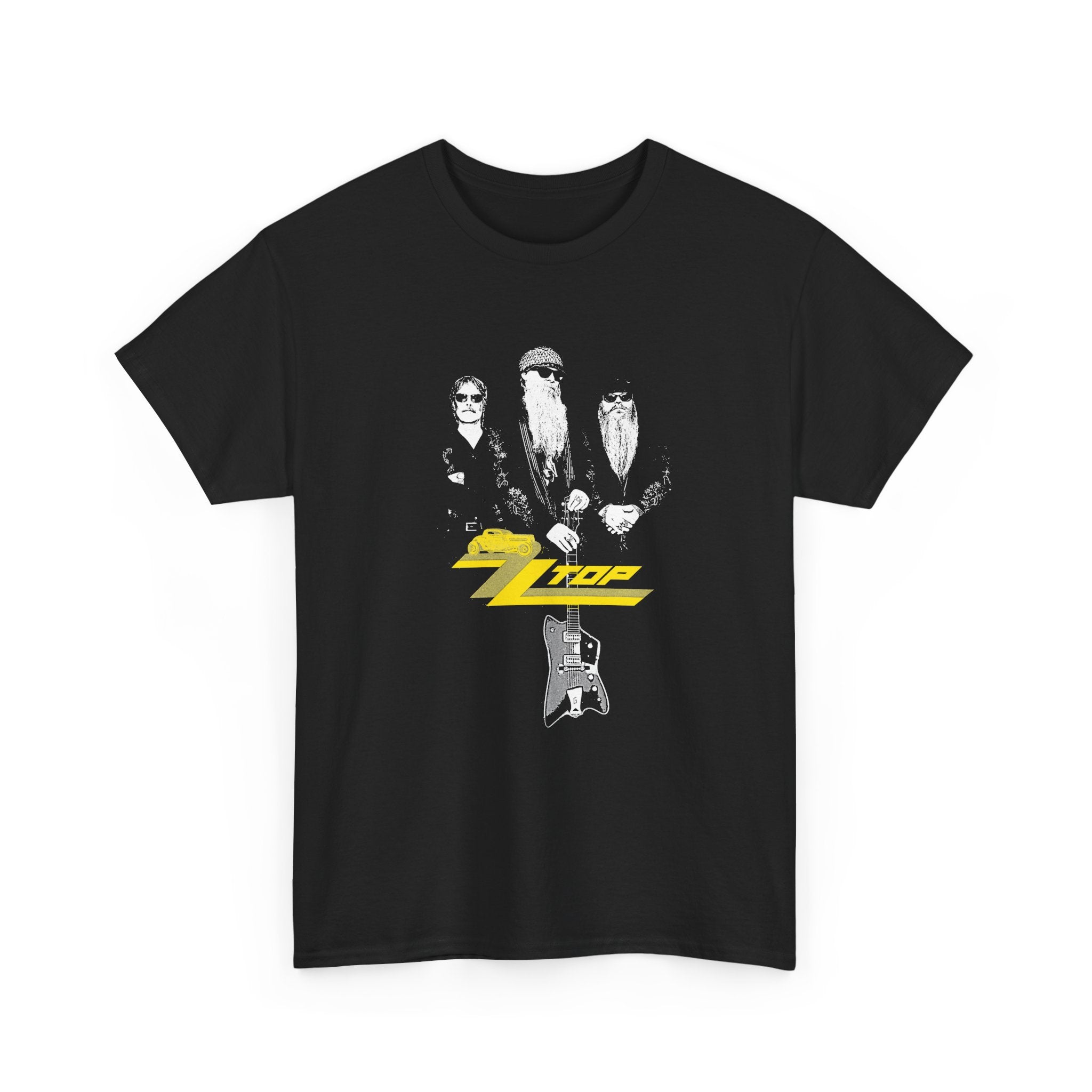 ZZ Top Band T‑Shirt — Classic Rock Graphic Tee with Yellow Logo