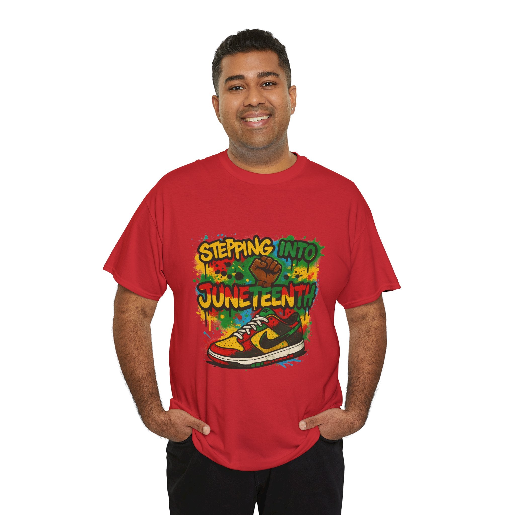 Juneteenth Sneaker Tee — "Stepping Into Juneteenth" Celebration T-Shirt
