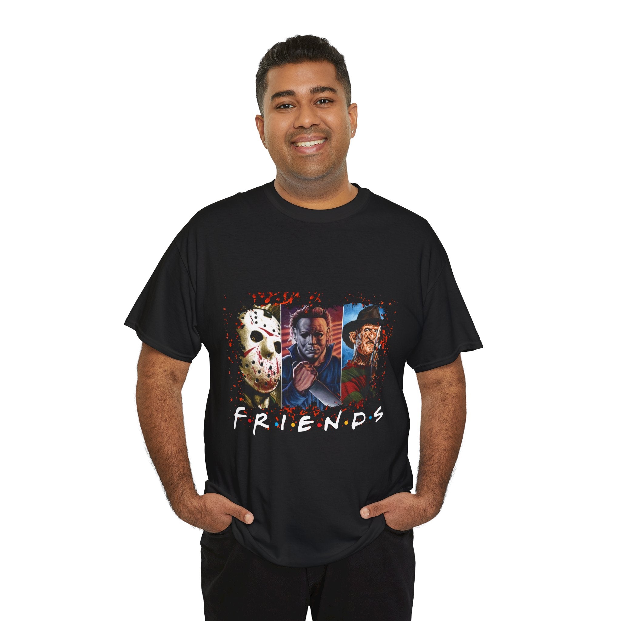 Horror Icons "Friends" T-Shirt — Jason, Michael & Freddy Graphic Tee