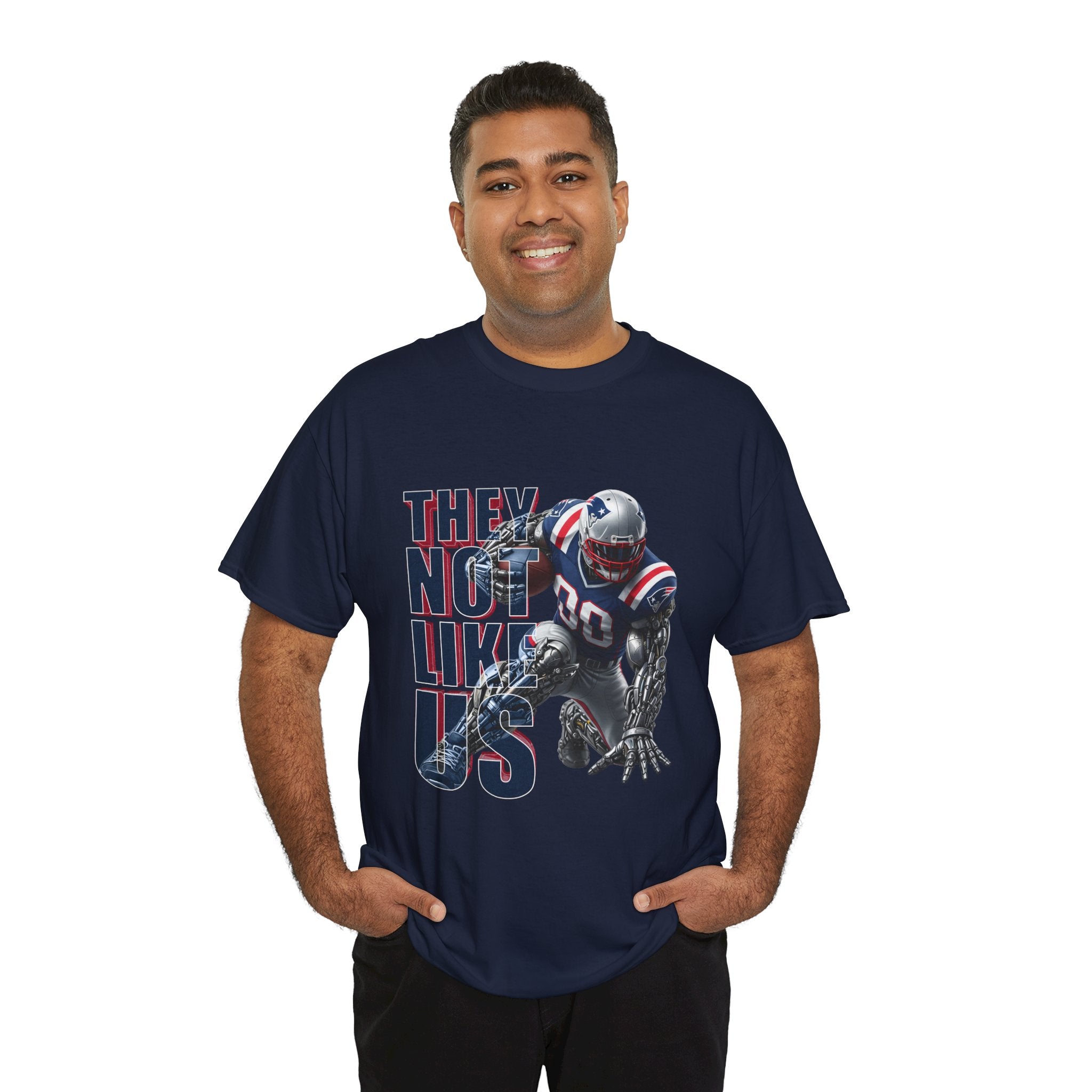 New England Patriots Football Predator T-Shirt — 'They No Like Us' Gridiron Graphic Tee
