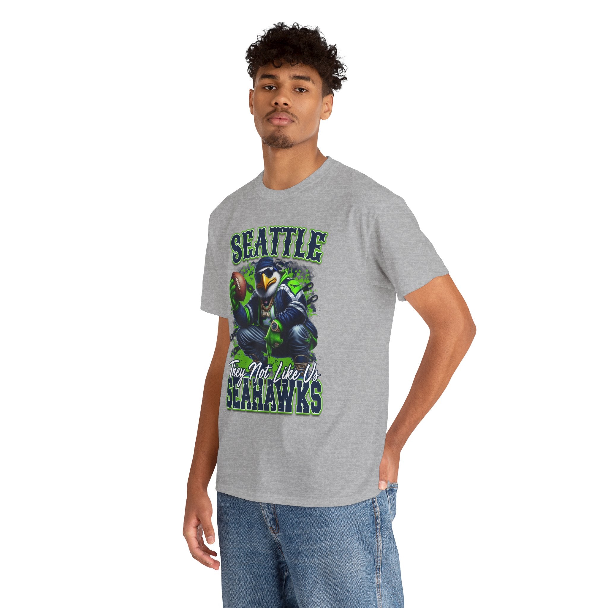 Seattle Seahawks Graphic Tee — "They Not Like Us" Football Fan Shirt
